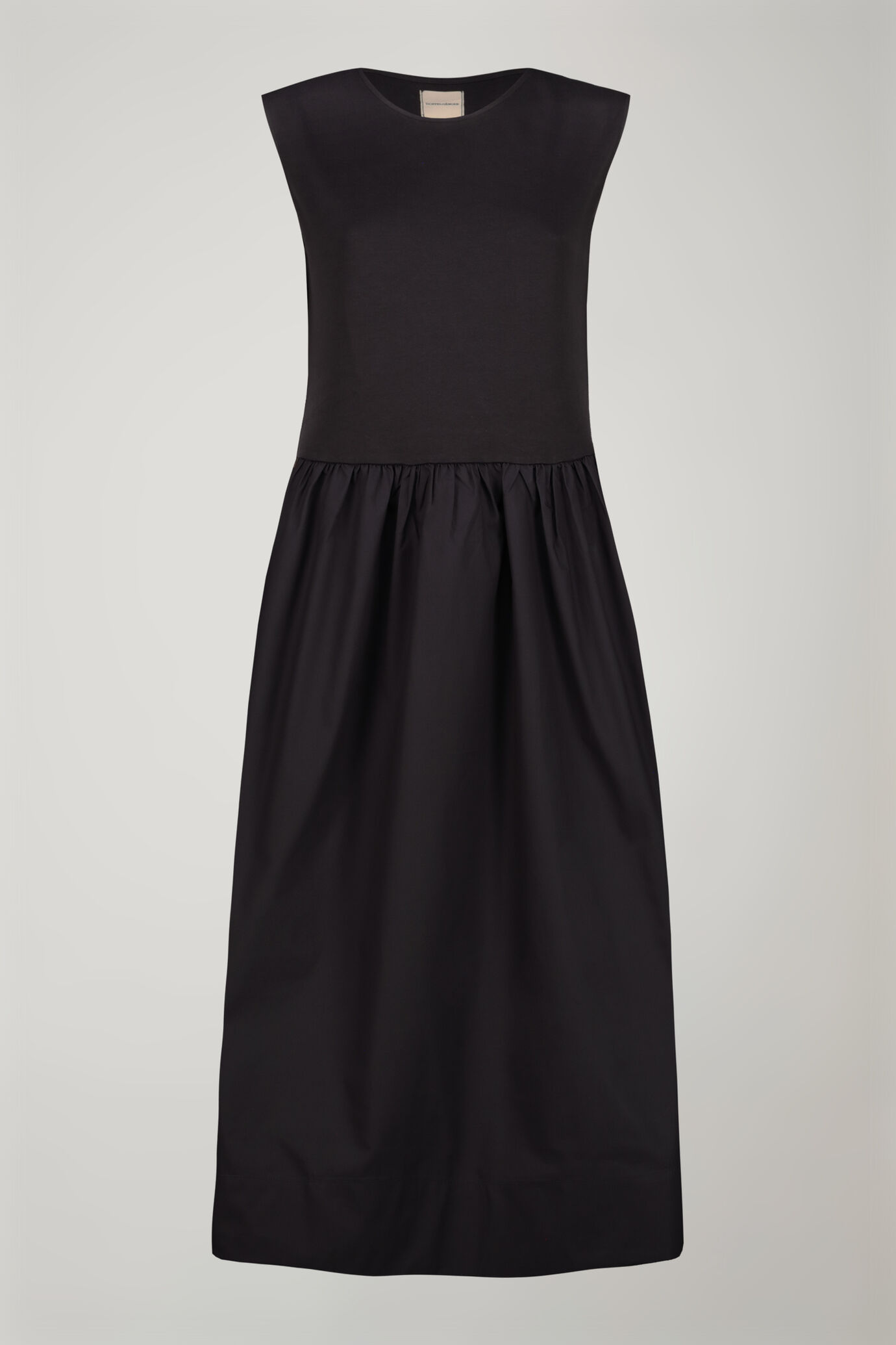 Abito midi donna smanicato 100% cotone in jersey regular fit image number 4
