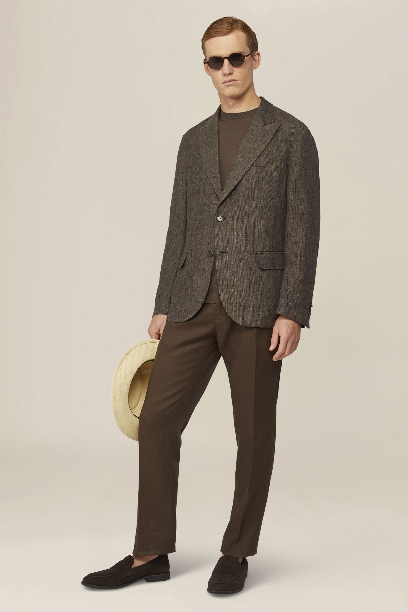 Veste homme &agrave; simple boutonnage, non doubl&eacute;e, avec revers en pointe et poches &agrave; rabat image number 1