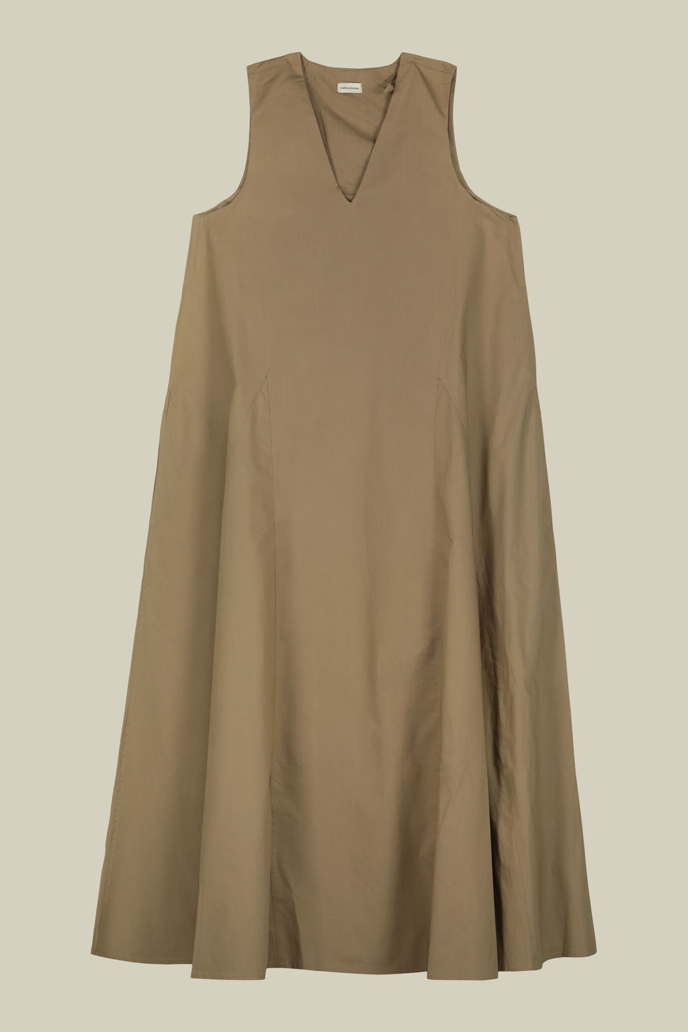 Robe longue évasée pour femme avec col en V image number 0