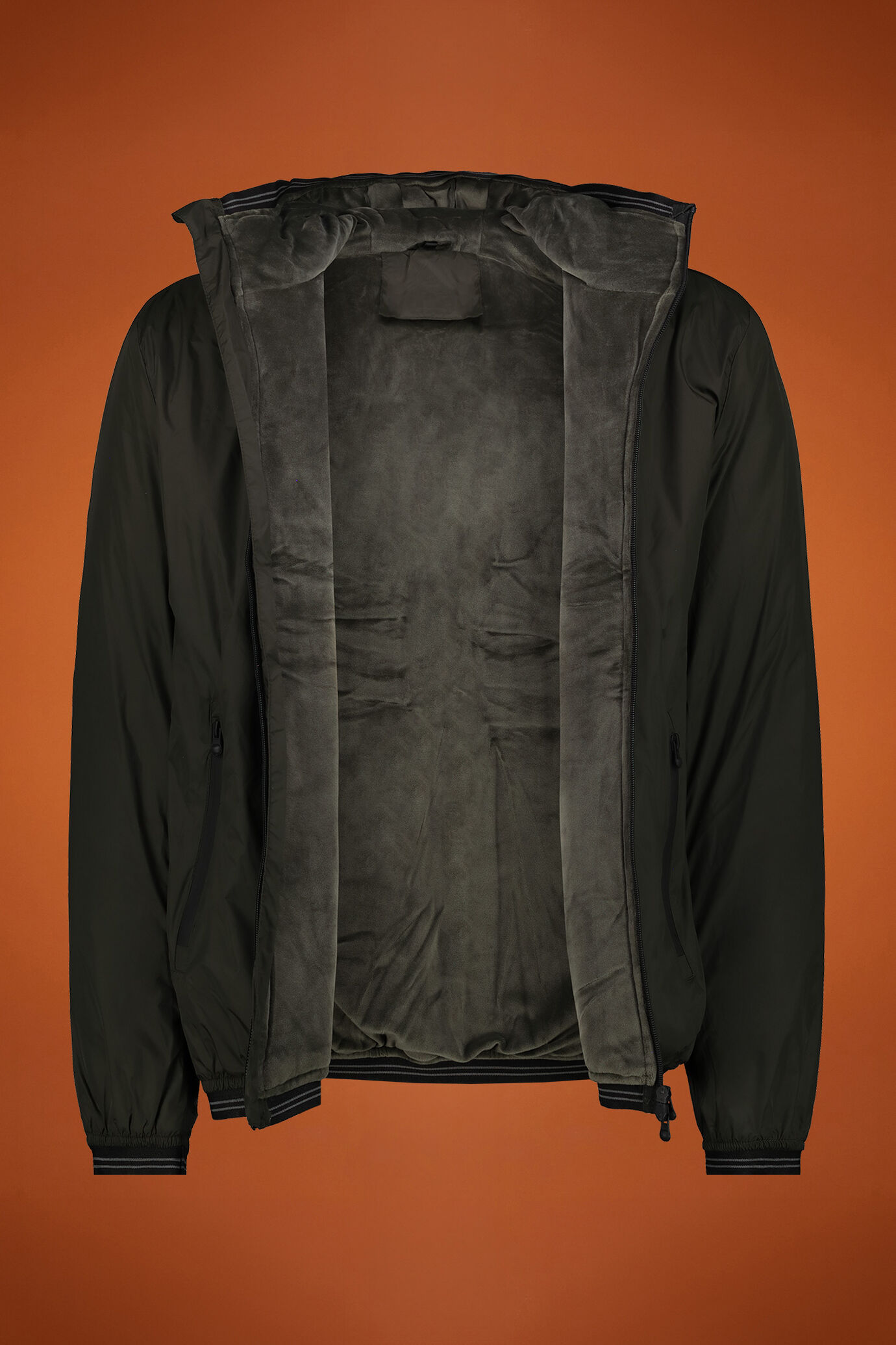 Men's Technical Jacket with Hood and Inner Lining image number 2
