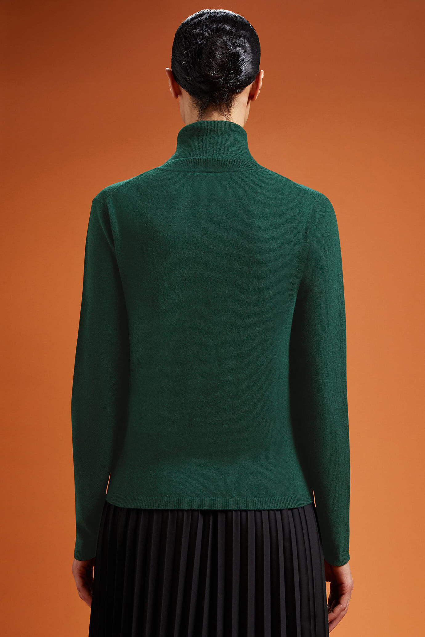 Maglia donna collo alto misto lana a cachemire regular fit image number 1