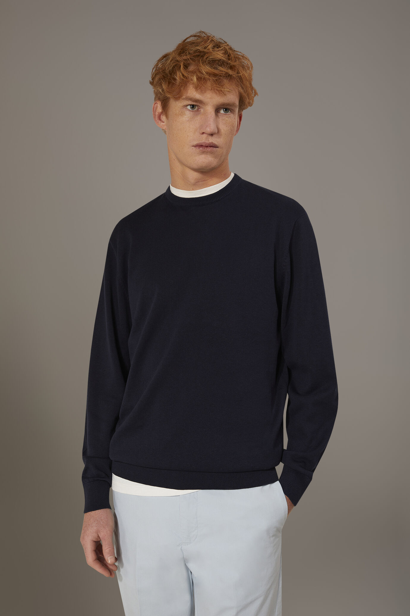 Pull col rond 100% coton image number 1