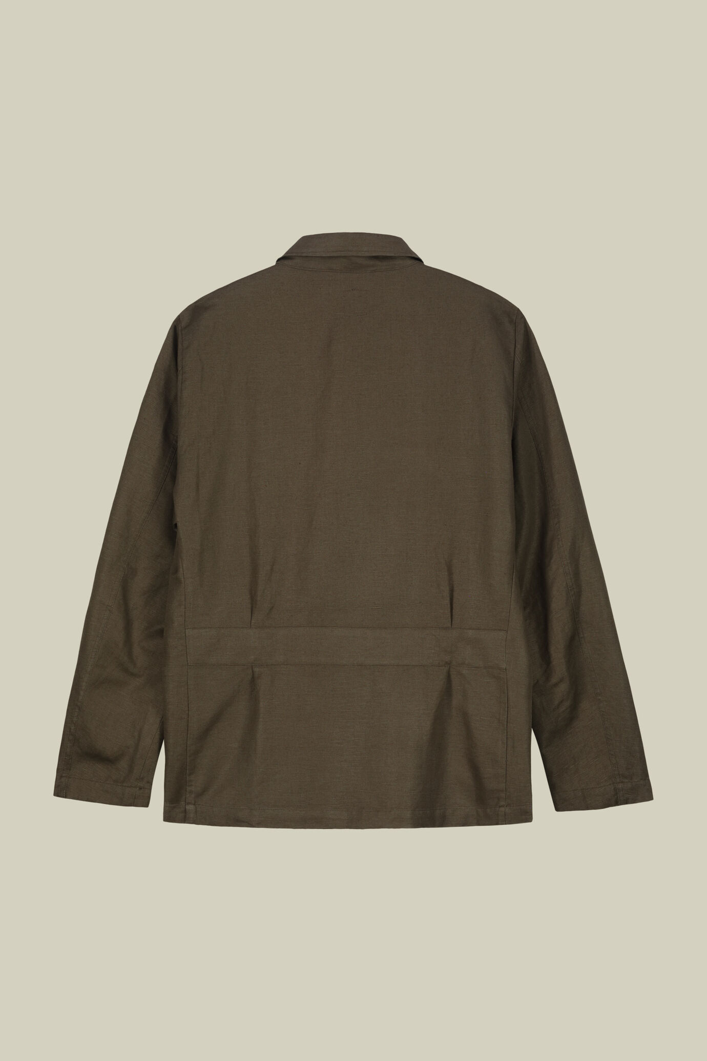 Hemdjacke mit aufgesetzten Taschen aus gewaschenem Leinen-Baumwoll-Gemisch image number 5