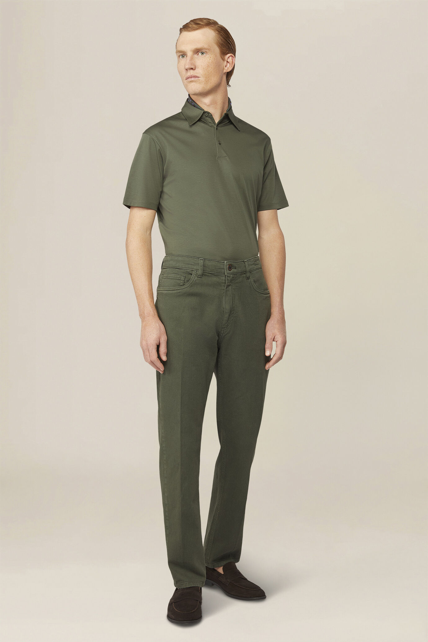 Polo pour homme en 100 % coton, coupe classique image number 1