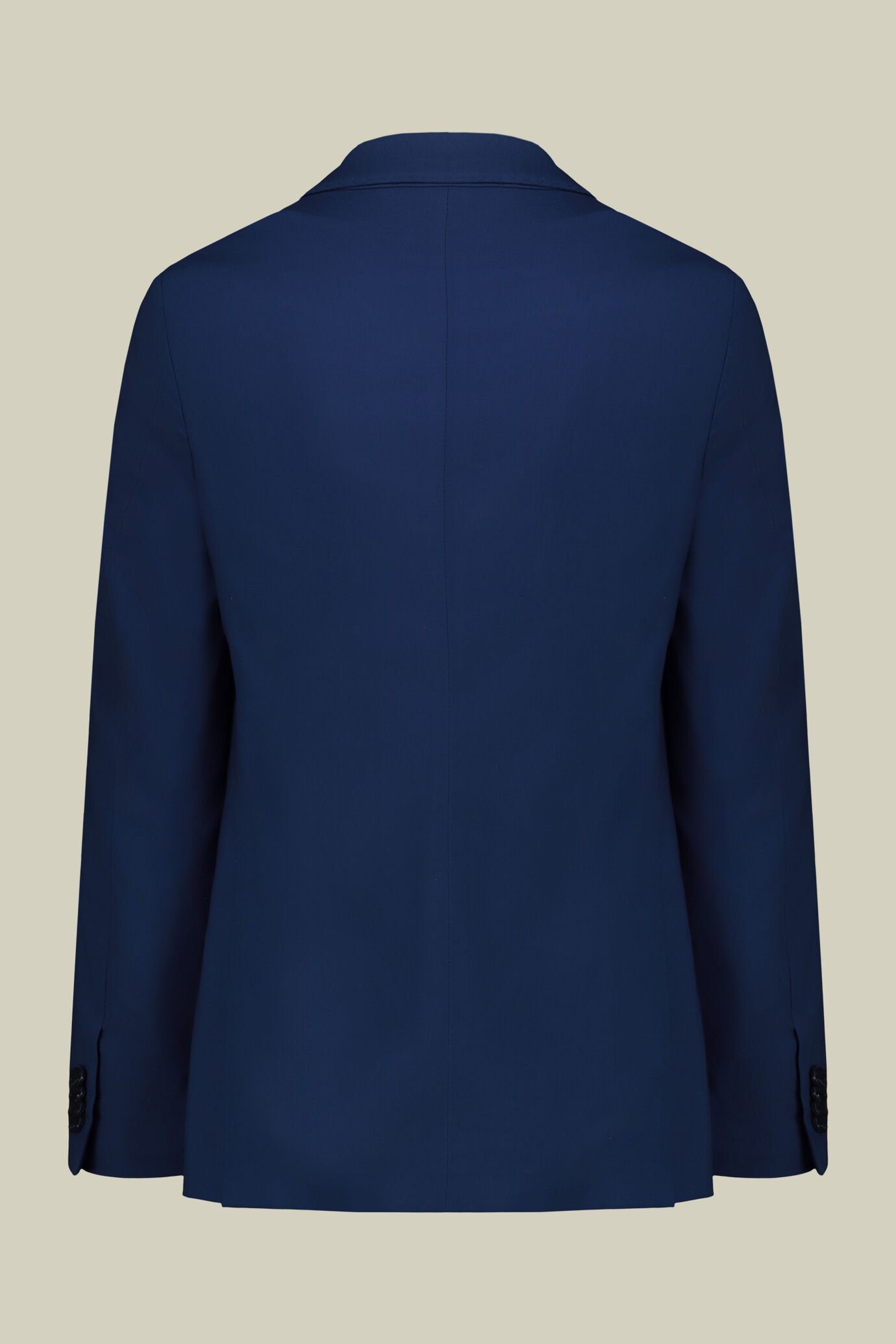 Men's single-breasted suit with two-button jacket and peaked lapel