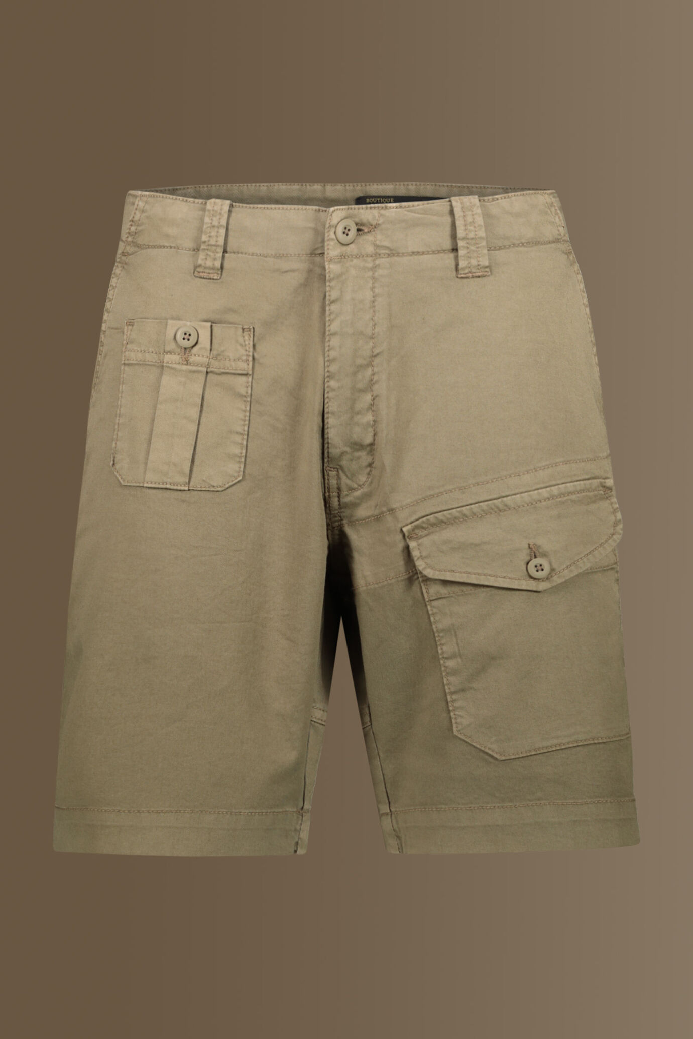 Bermuda uomo con tasche tessuto twill elasticizzato image number 5