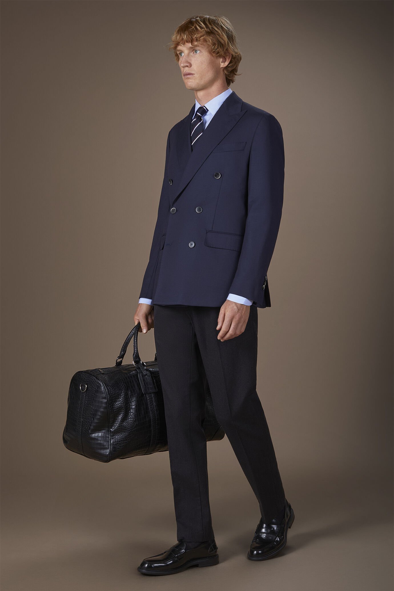 Veste homme double boutonnage doublée Made in Italy coupe regular fit Veste homme double boutonnage doublée Made in Italy coupe regular fit