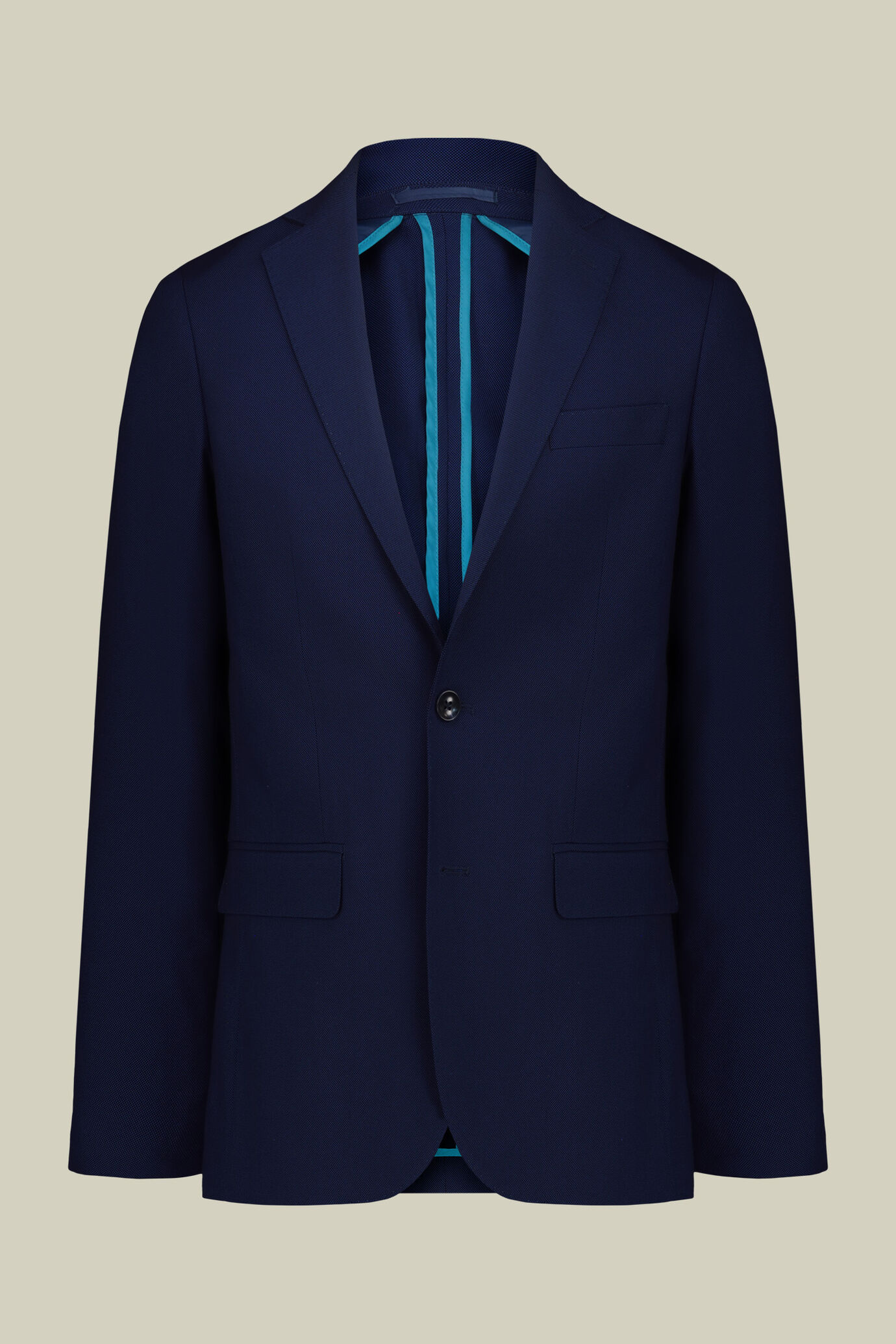 Costume homme à un bouton, motif œil de perdrix, coupe regular image number 0