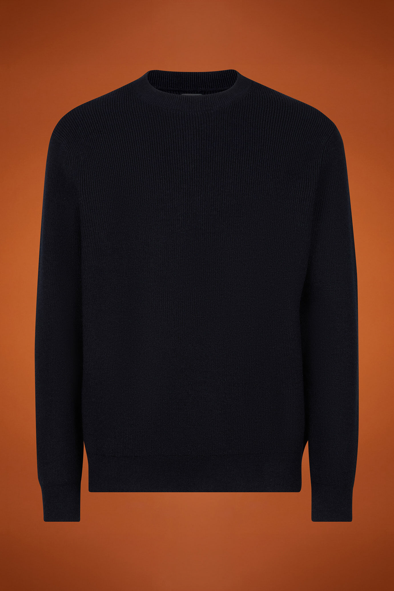 Men's ribbed knit crew neck jumper in a regular fit image number 4