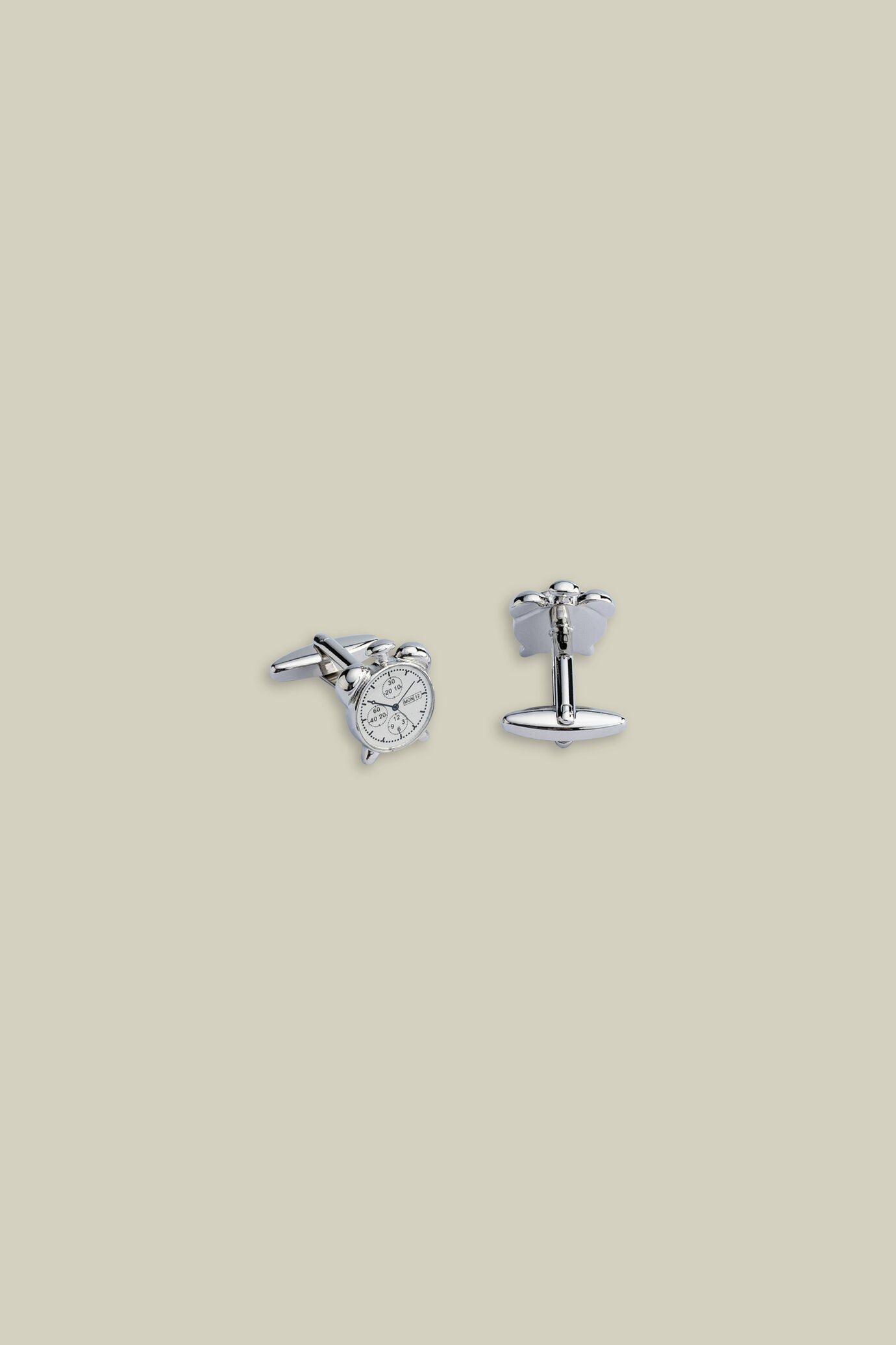 Men's alarm clock design cufflinks