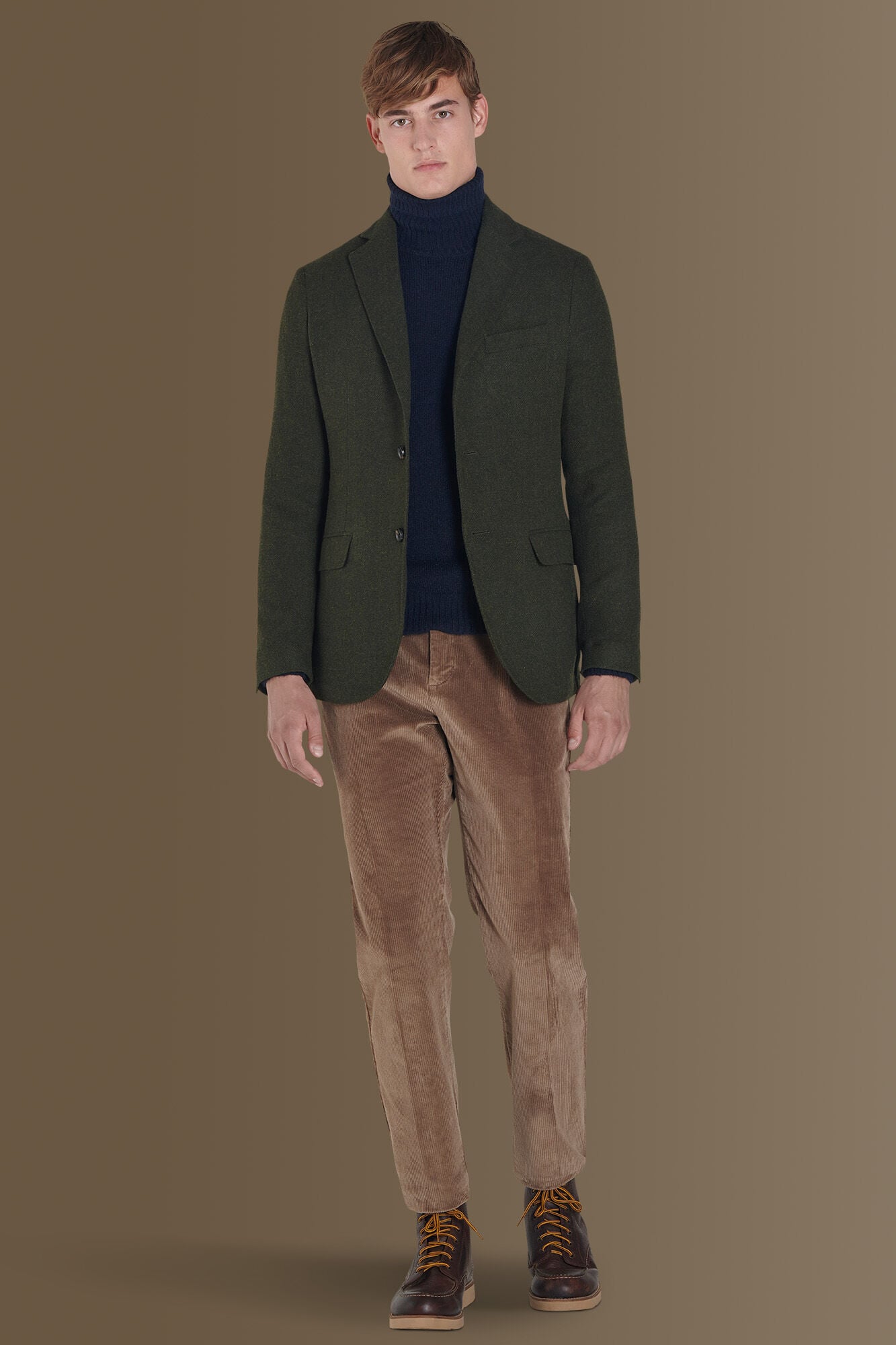 Gilet 3 Pezzi Per Ragazzi In Tweed Con Finestrella, Slim Fit, Cotone - Set Con Papillon E Fazzoletto, Colore Grigio-Blu, Per Matrimoni Ed Eventi Eleganti
