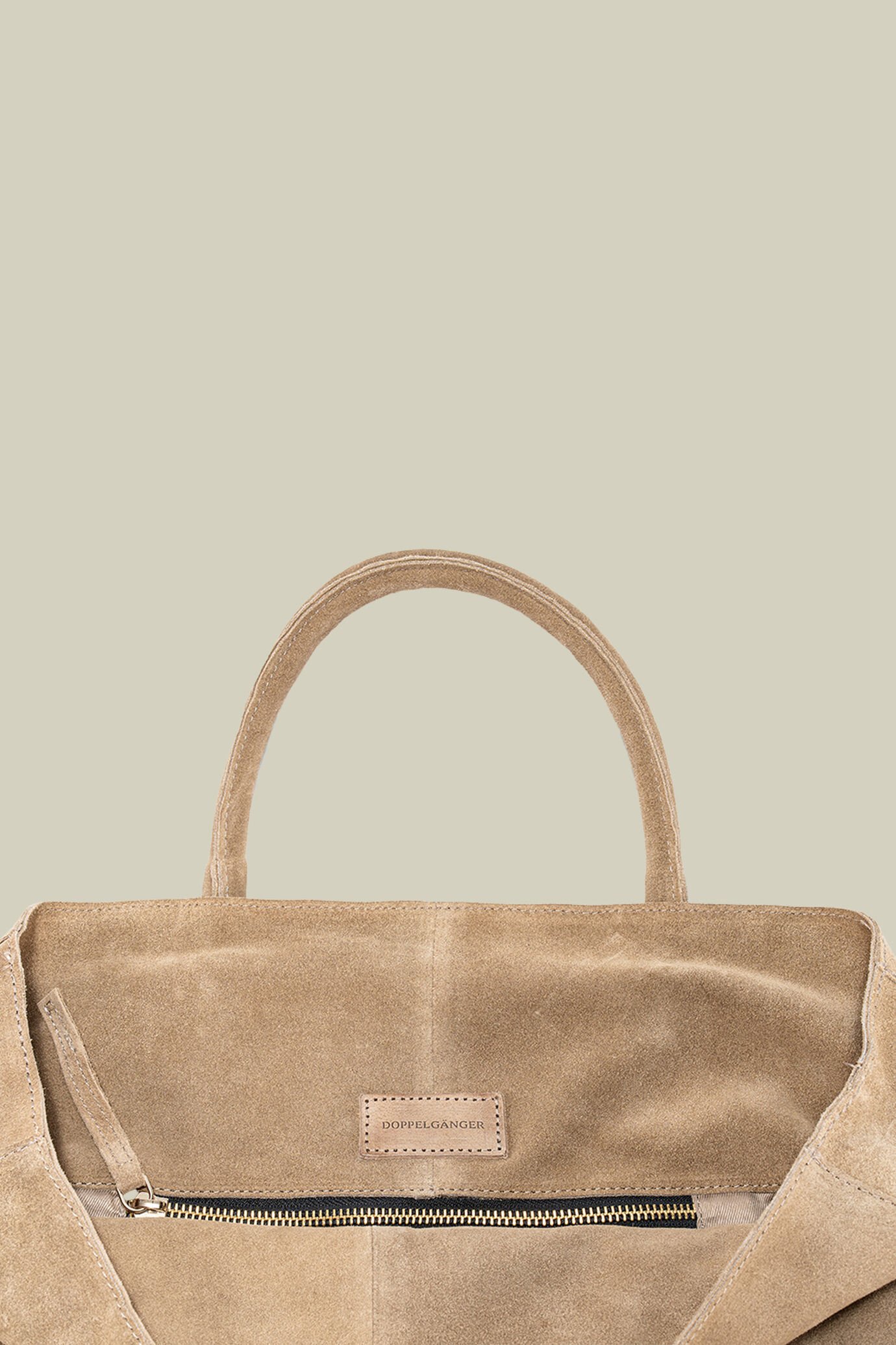 Genuine leather bag with suede effect Genuine leather bag with suede effect
