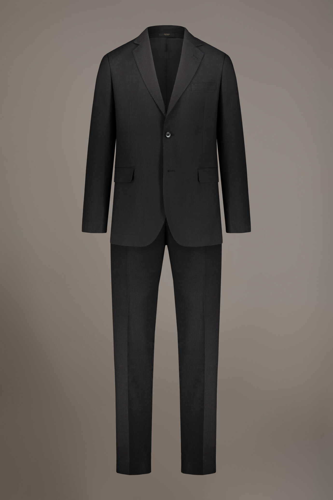 Regular fit single-breasted suit in birdseye fabric image number 9