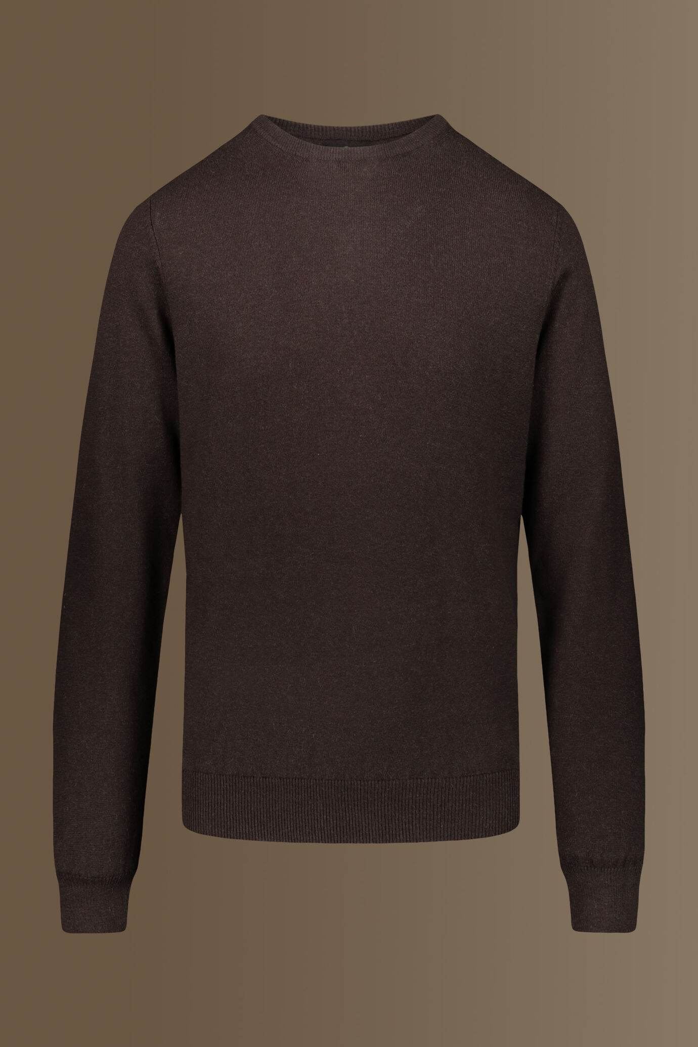 Maglia giro collo misto lana e cotone image number 0