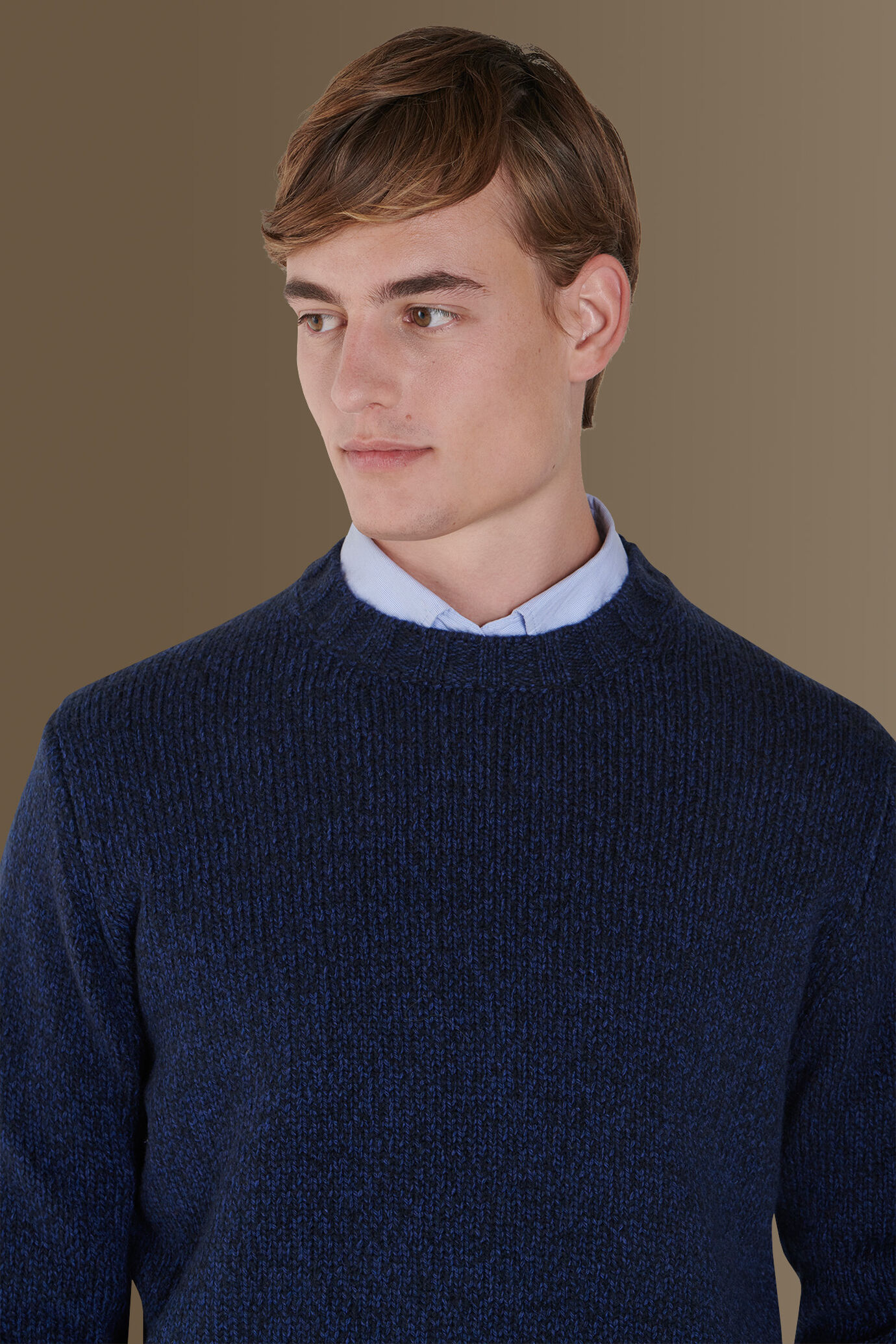Maglia girocollo con costa inglese image number 1