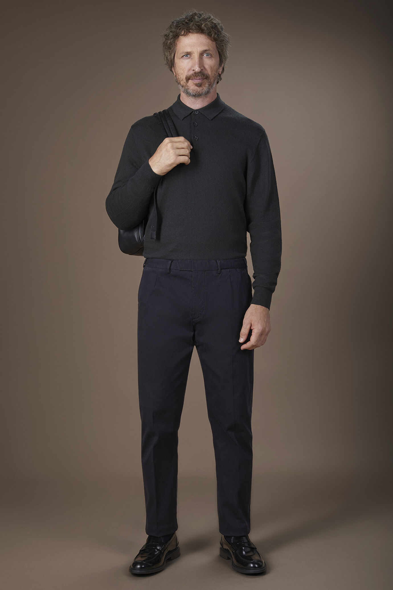 Pantalone uomo con pince regular fit