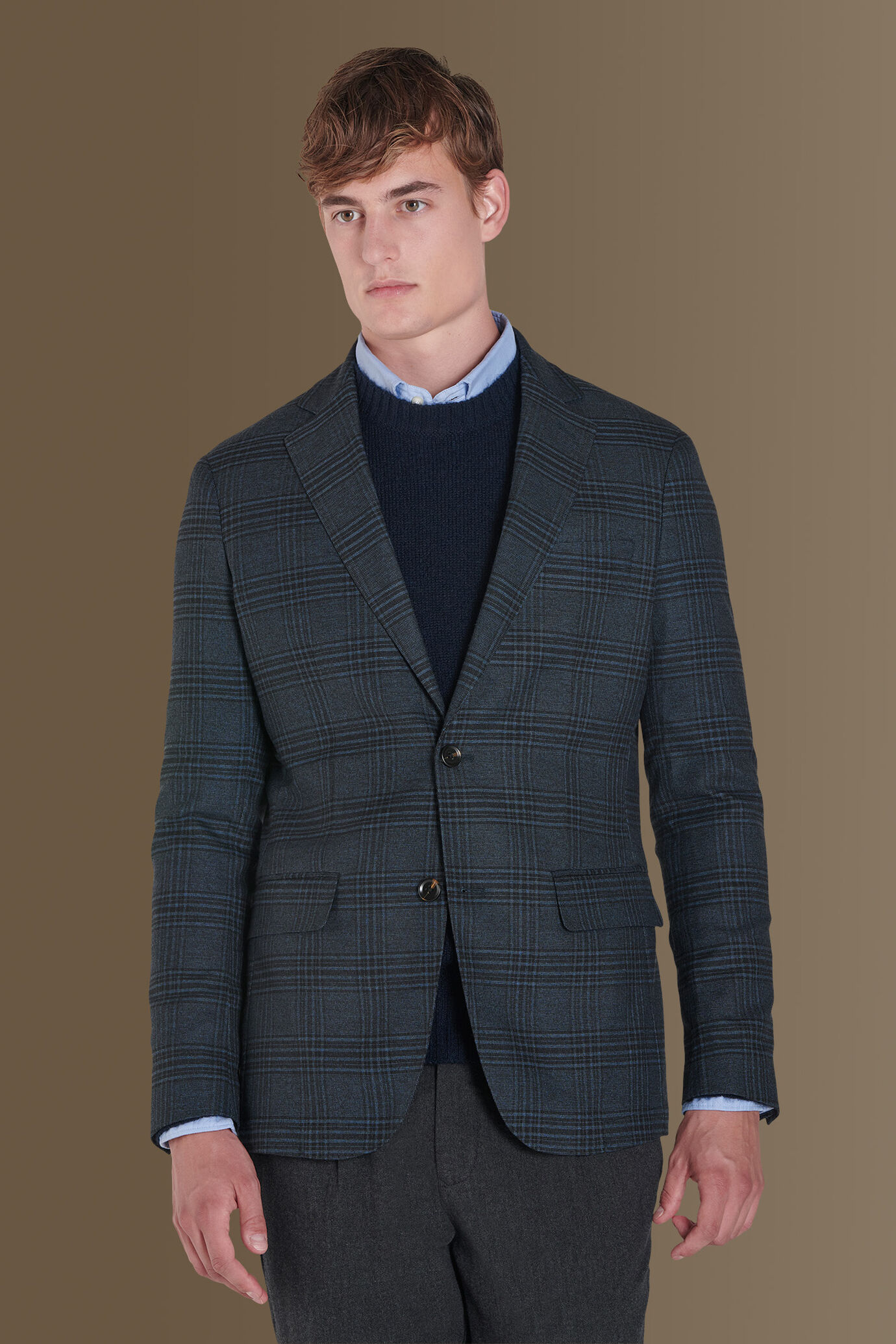 Single breasted check jacket image number 1