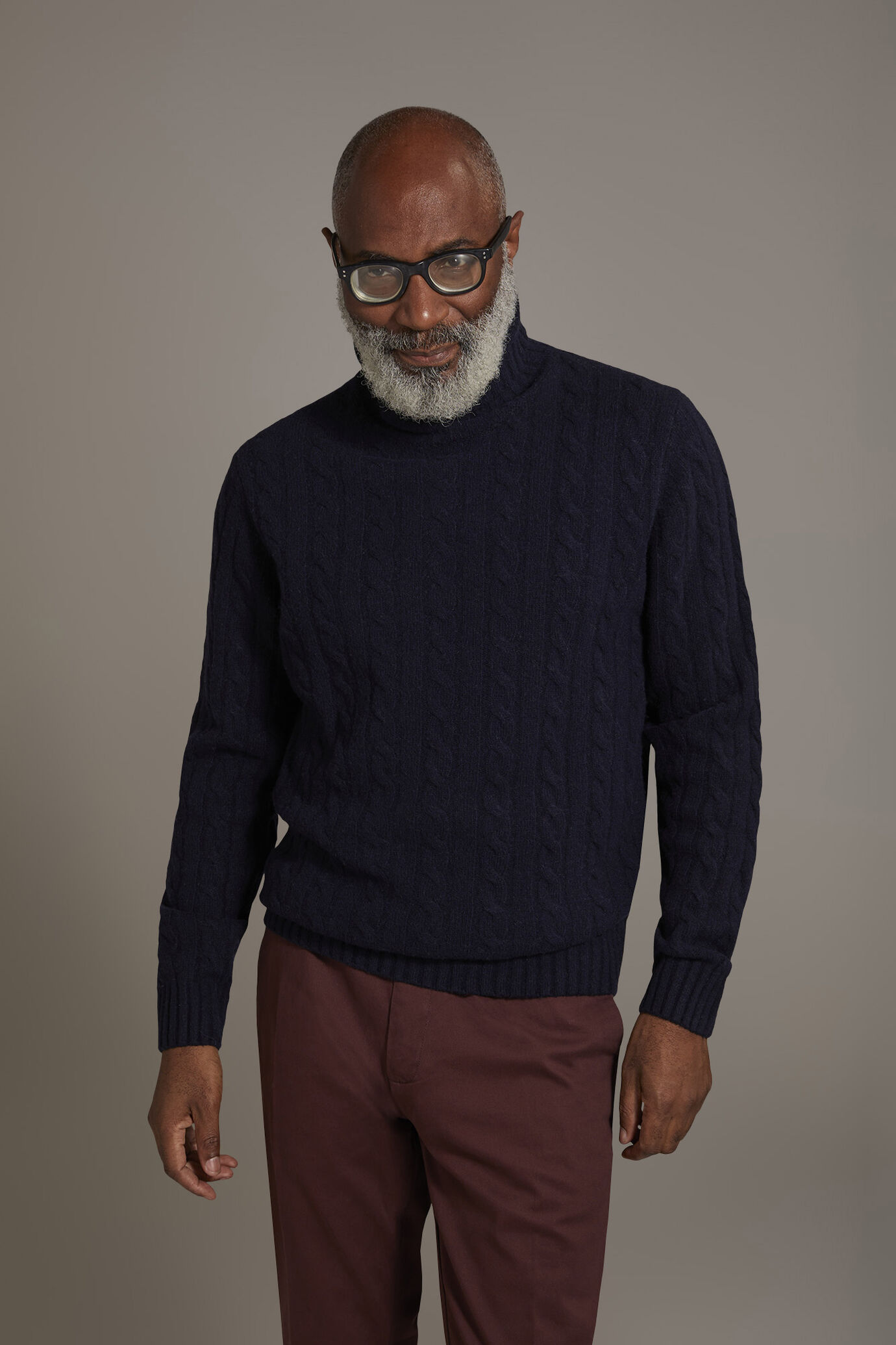 Maglia collo alto in misto lana lambswool image number 1
