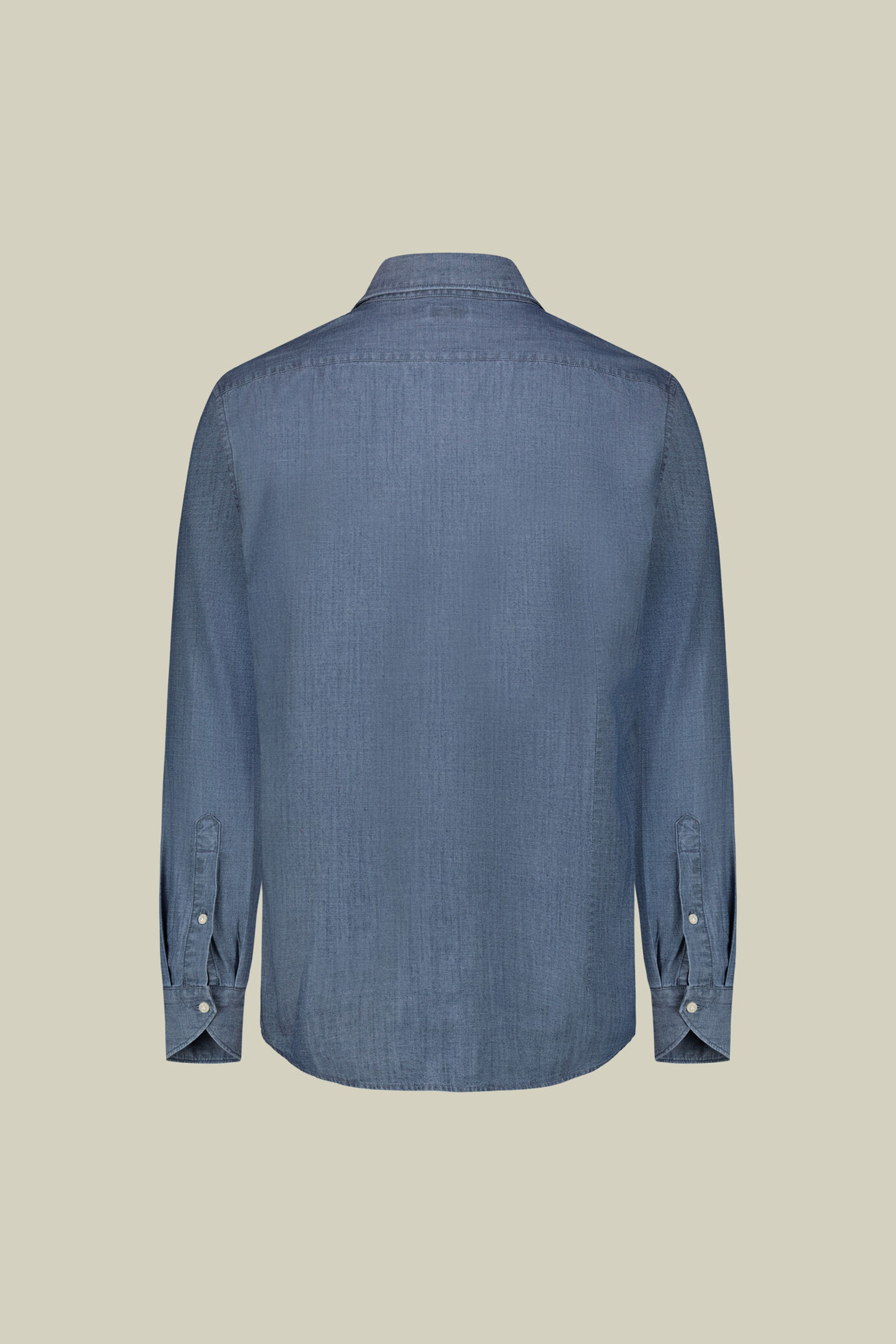 Camicia uomo in tessuto denim regular fit image number 5