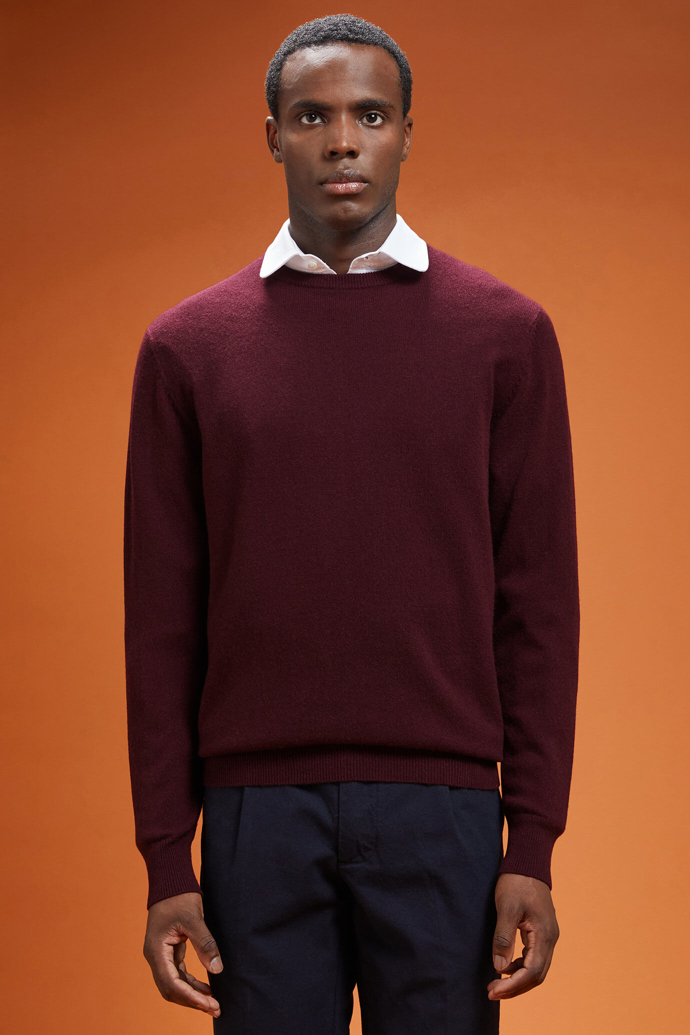 Kaschmir Polo Herren Herren-Pullover Mit Rundhalsausschnitt Aus