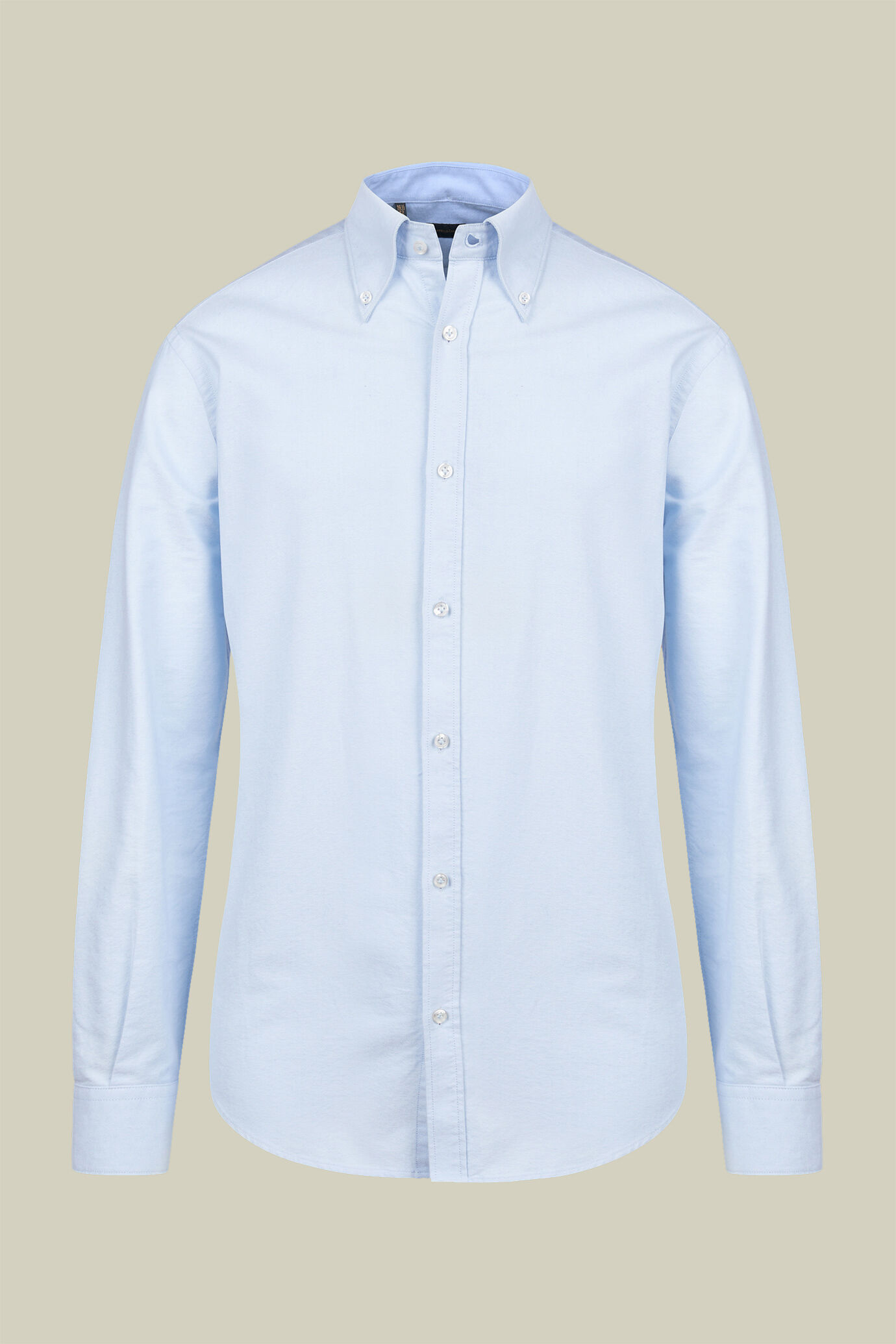 Men's comfort fit casual shirt with a button-down collar in plain 100% cotton Oxford fabric