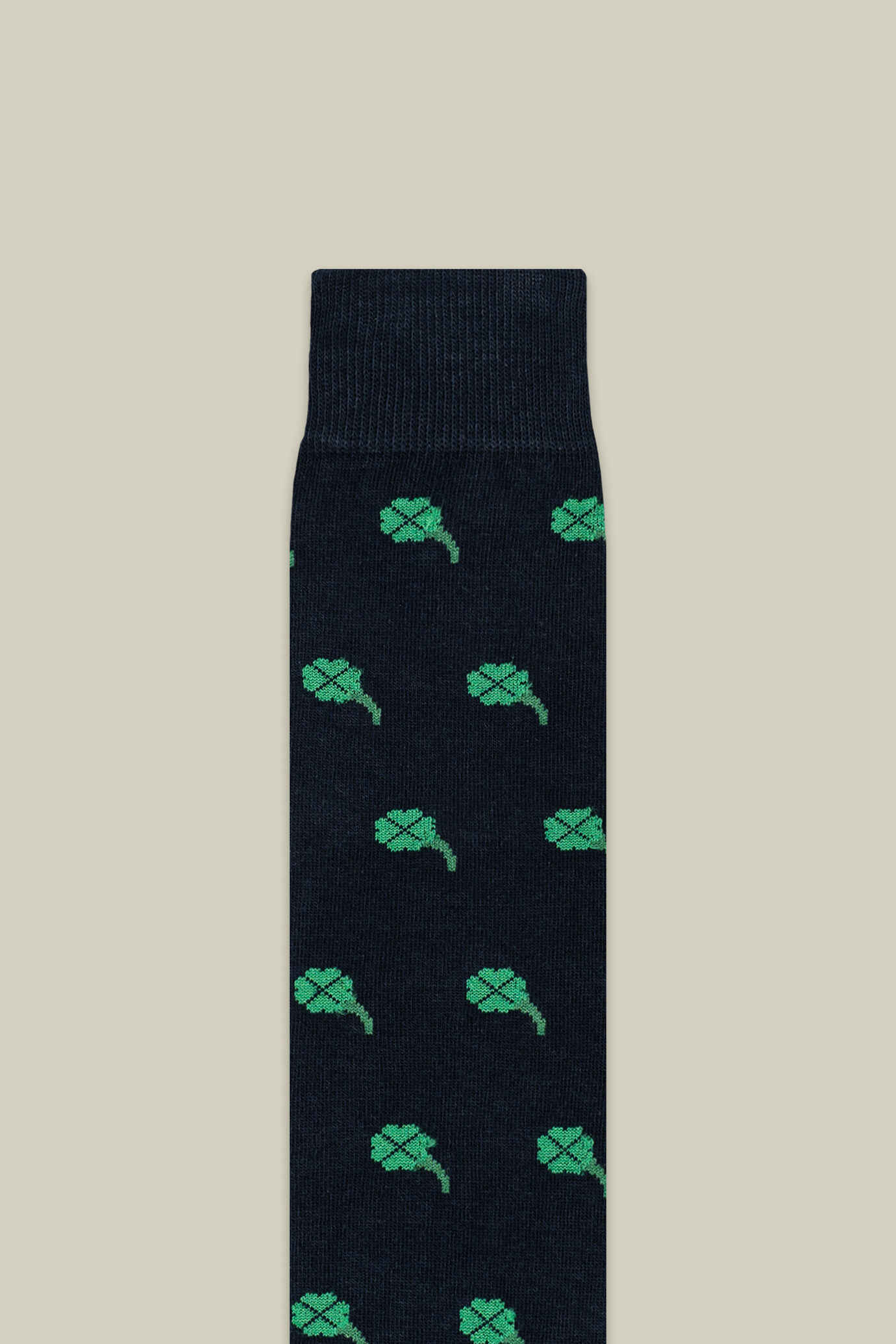 Chaussettes pour homme en maille lisse avec motif trèfle