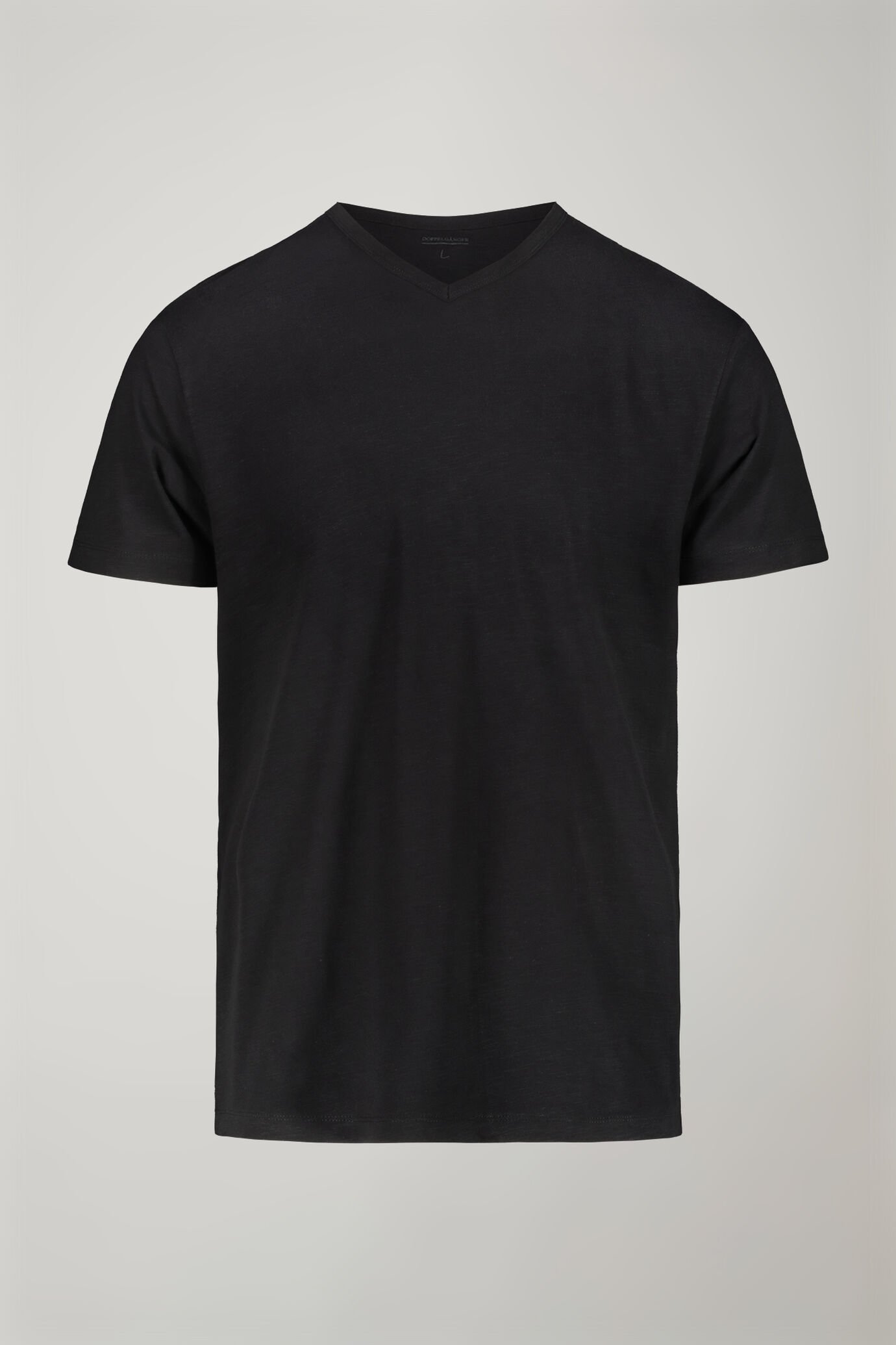Men’s v-neck t-shirt 100% cotton flamed effect regular fit image number 4