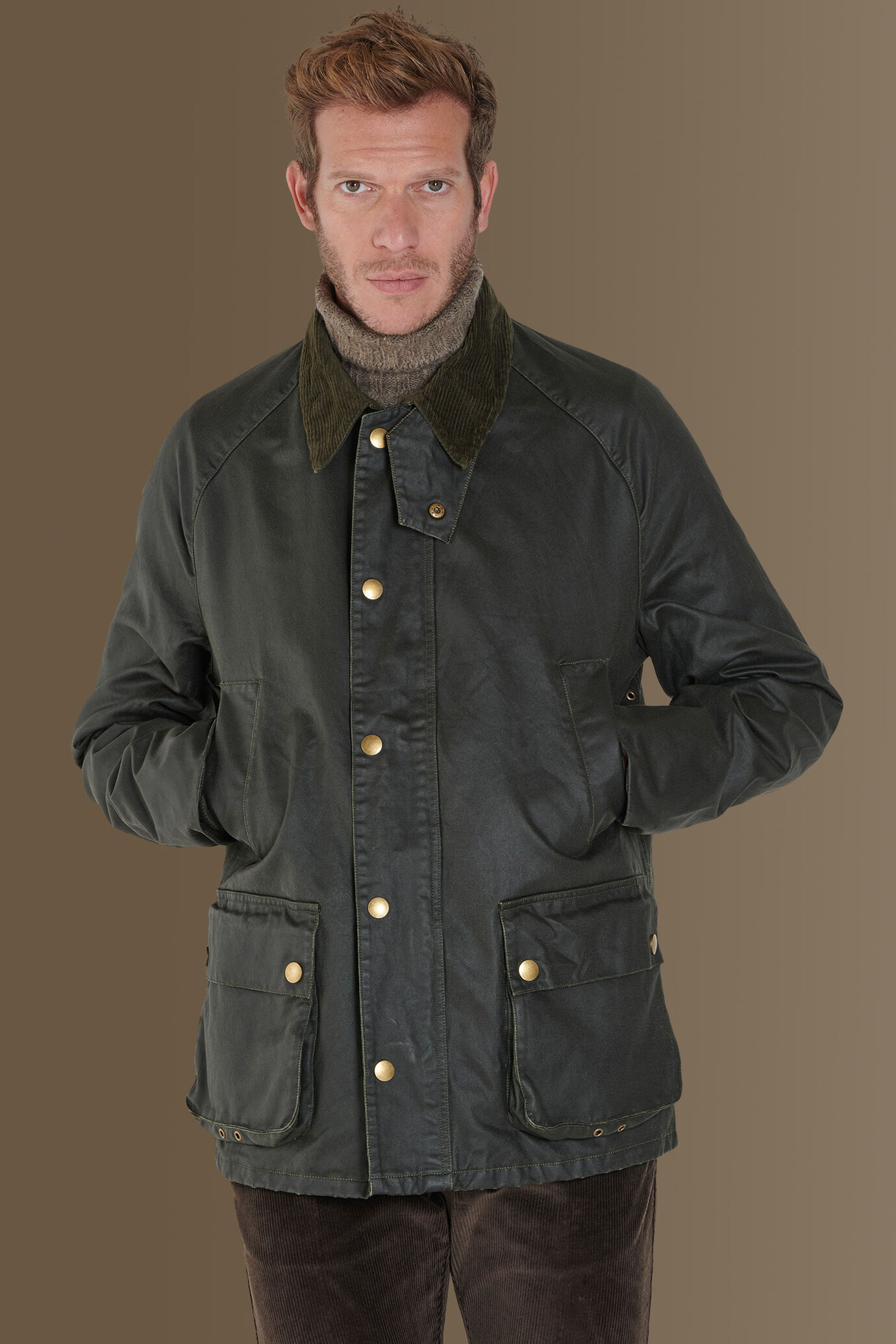 Wax touch jacket 100% cotton image number 1
