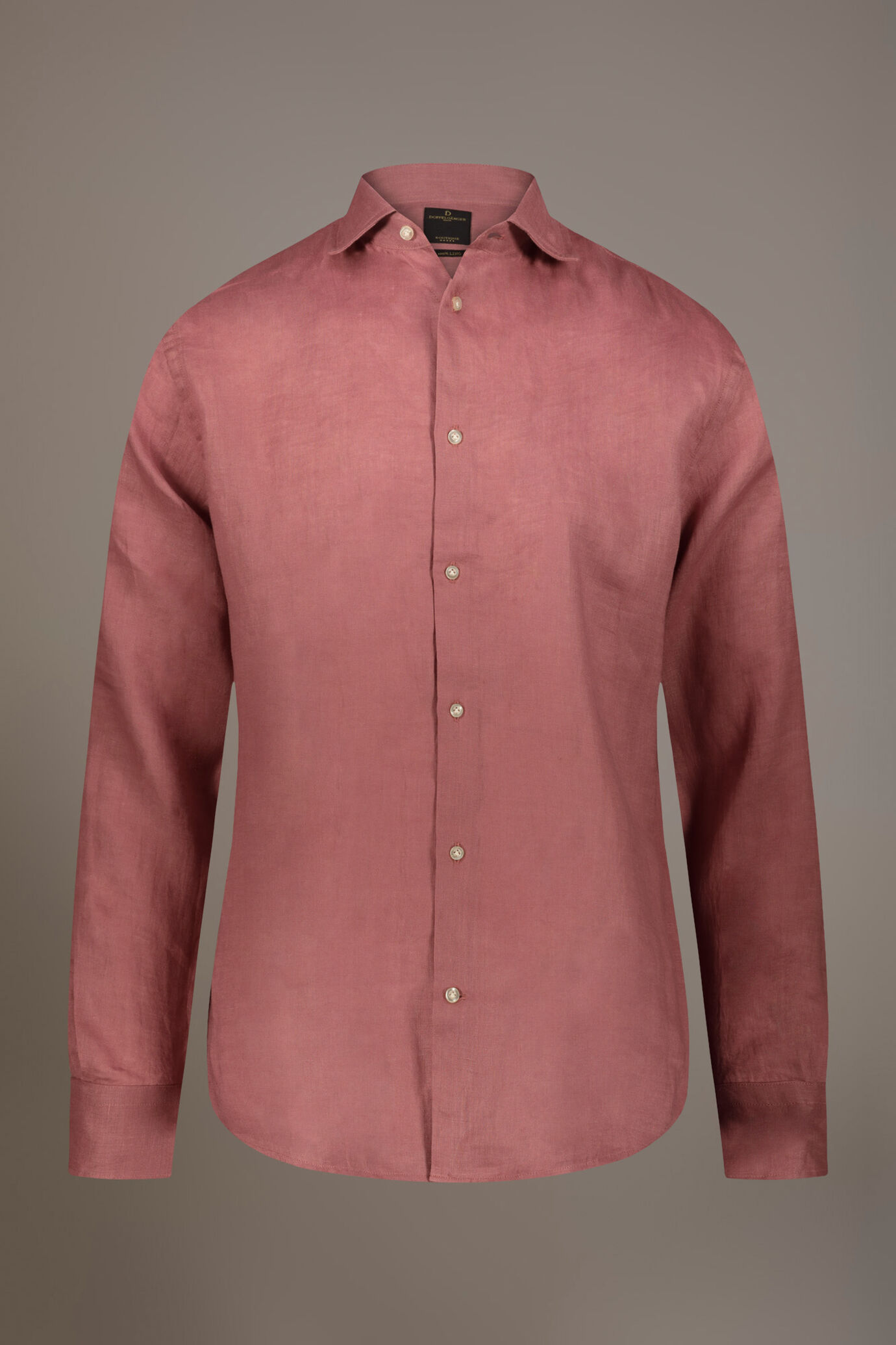 Camicia casual collo francese comfort fit 100% lino image number 3