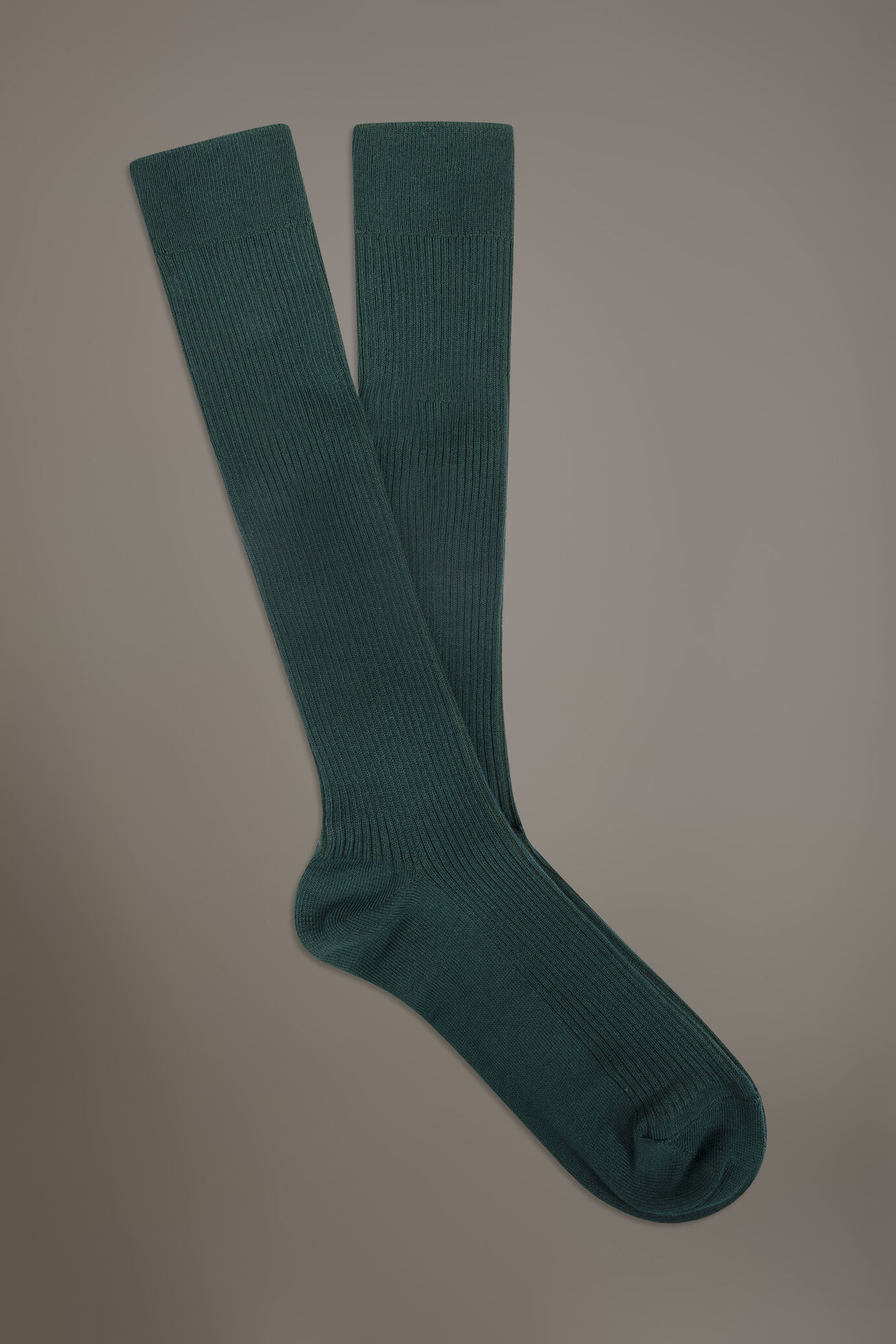 Long socks in ribbed knit made in Italy image number 0