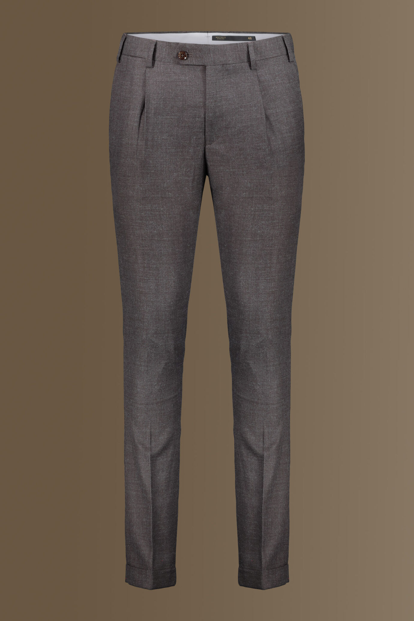 Single-breasted solid color suit with trousers with pinces image number 7