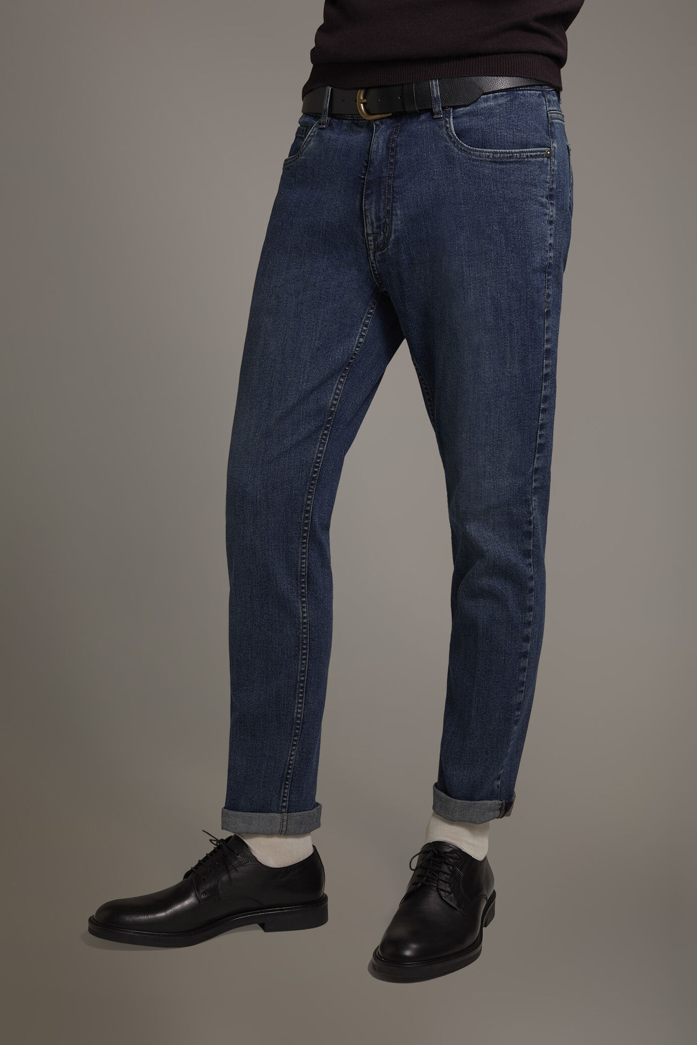 Jeans uomo 5 tasche regular fit tessuto denim image number 2