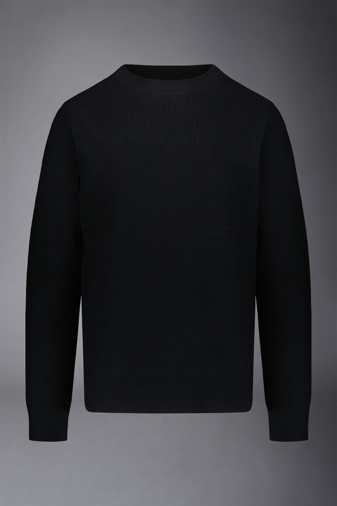 Maglia uomo girocollo con lavorazione a costa inglese regular fit image number 3