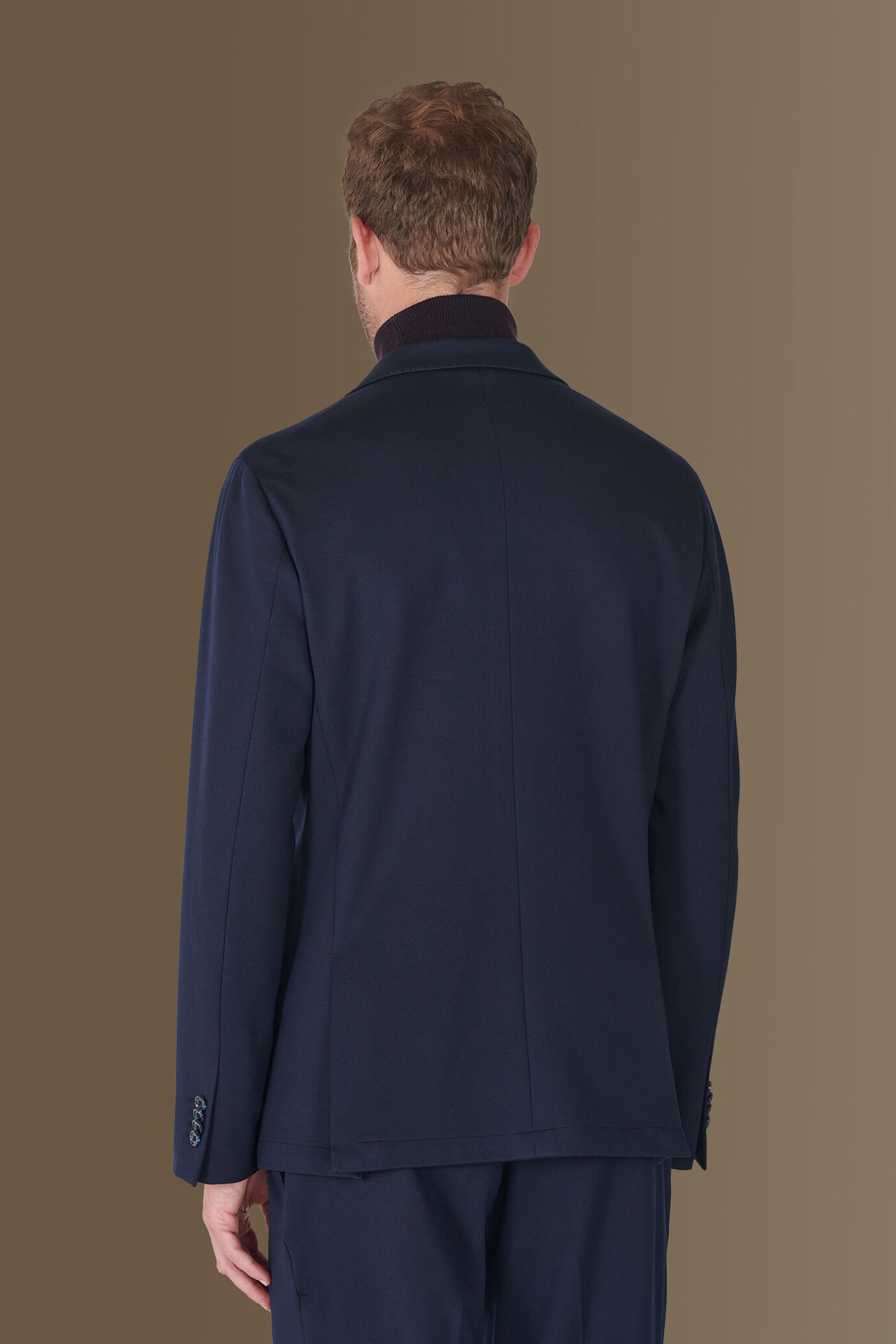 Single-breasted jersey suit with trousers with single pinces image number 2