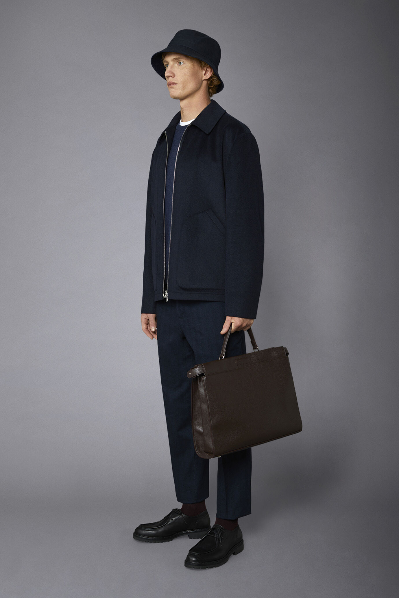 Giacca uomo sfoderata misto lana comfort fit image number 1