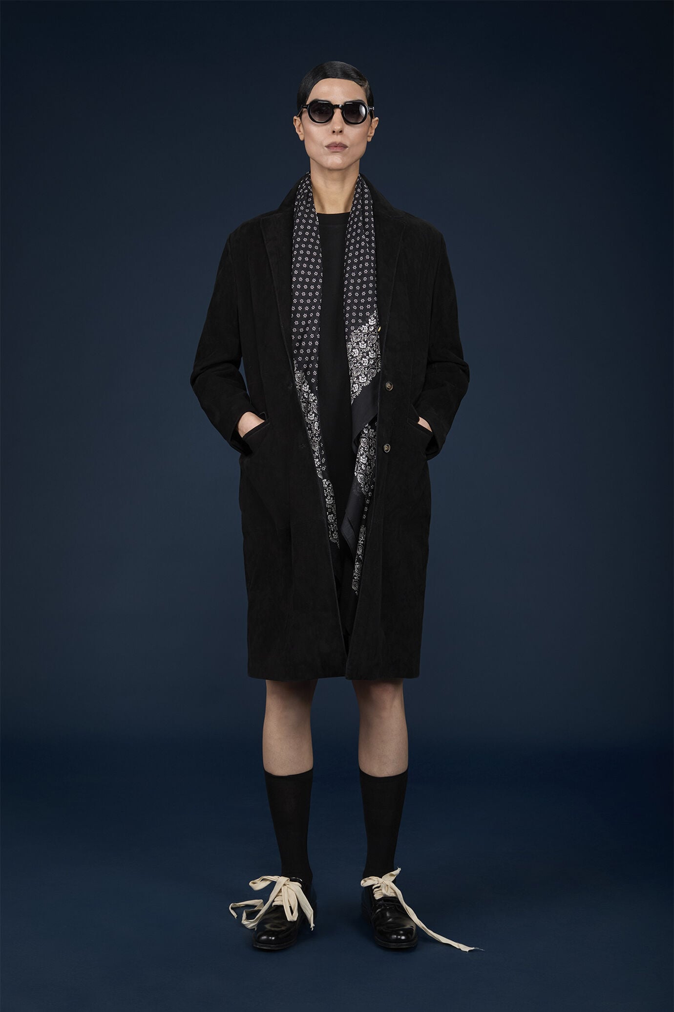 Cappotto donna 100% vera pelle scamosciata regular fit image number 0