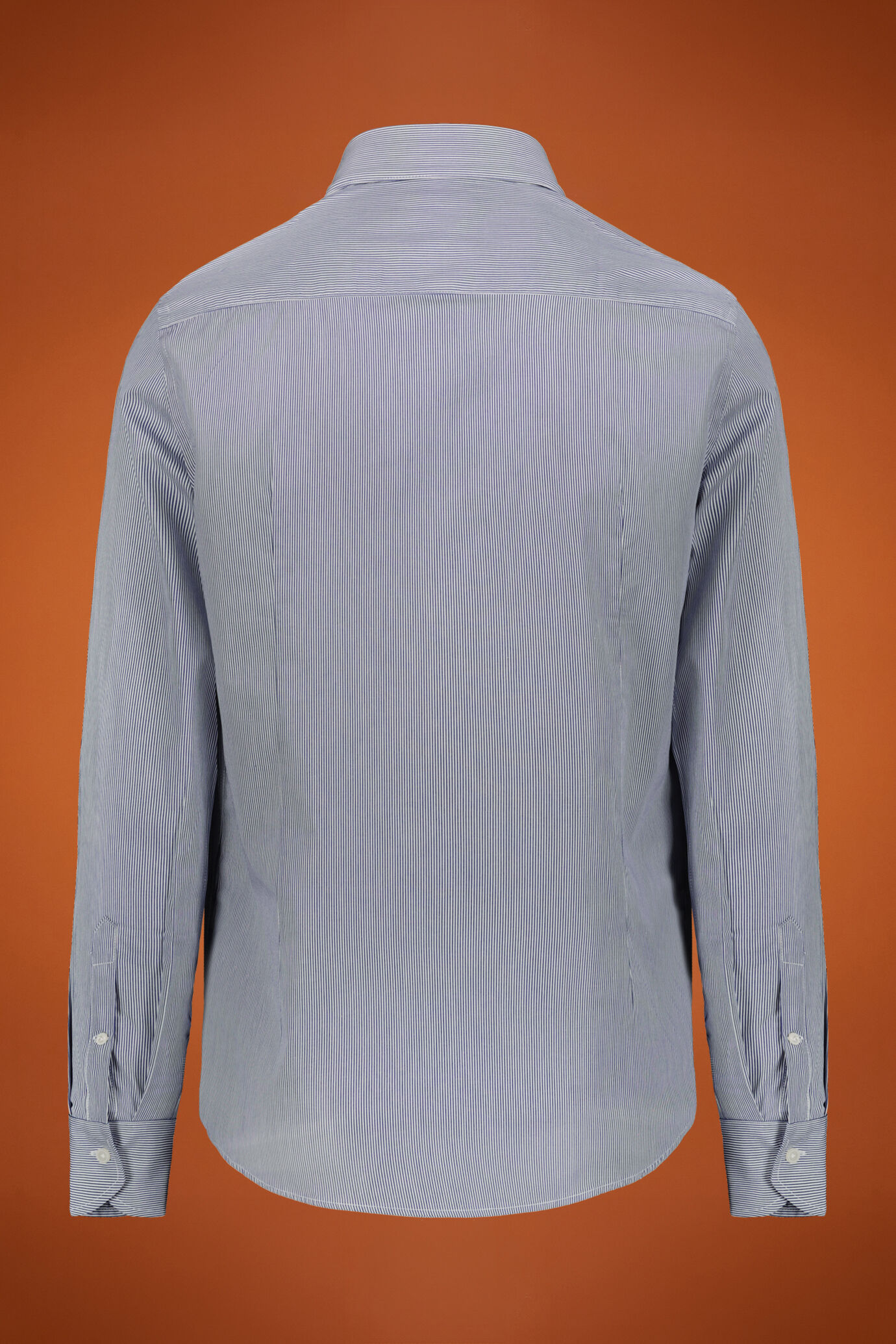 Camicia uomo collo classico 100% cotone tessuto tinto filo a righe regular fit image number 1