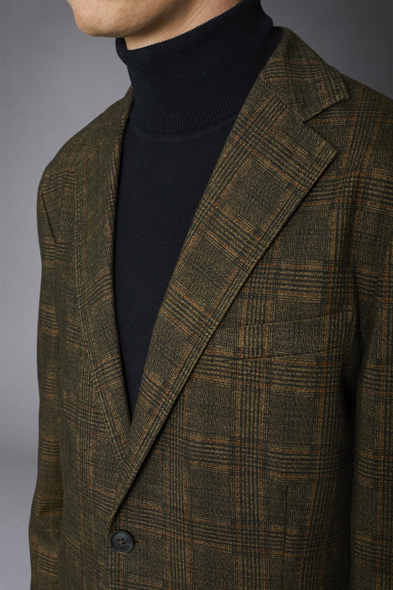 Giacca monopetto genderless tessuto principe di galles regular fit image number 5