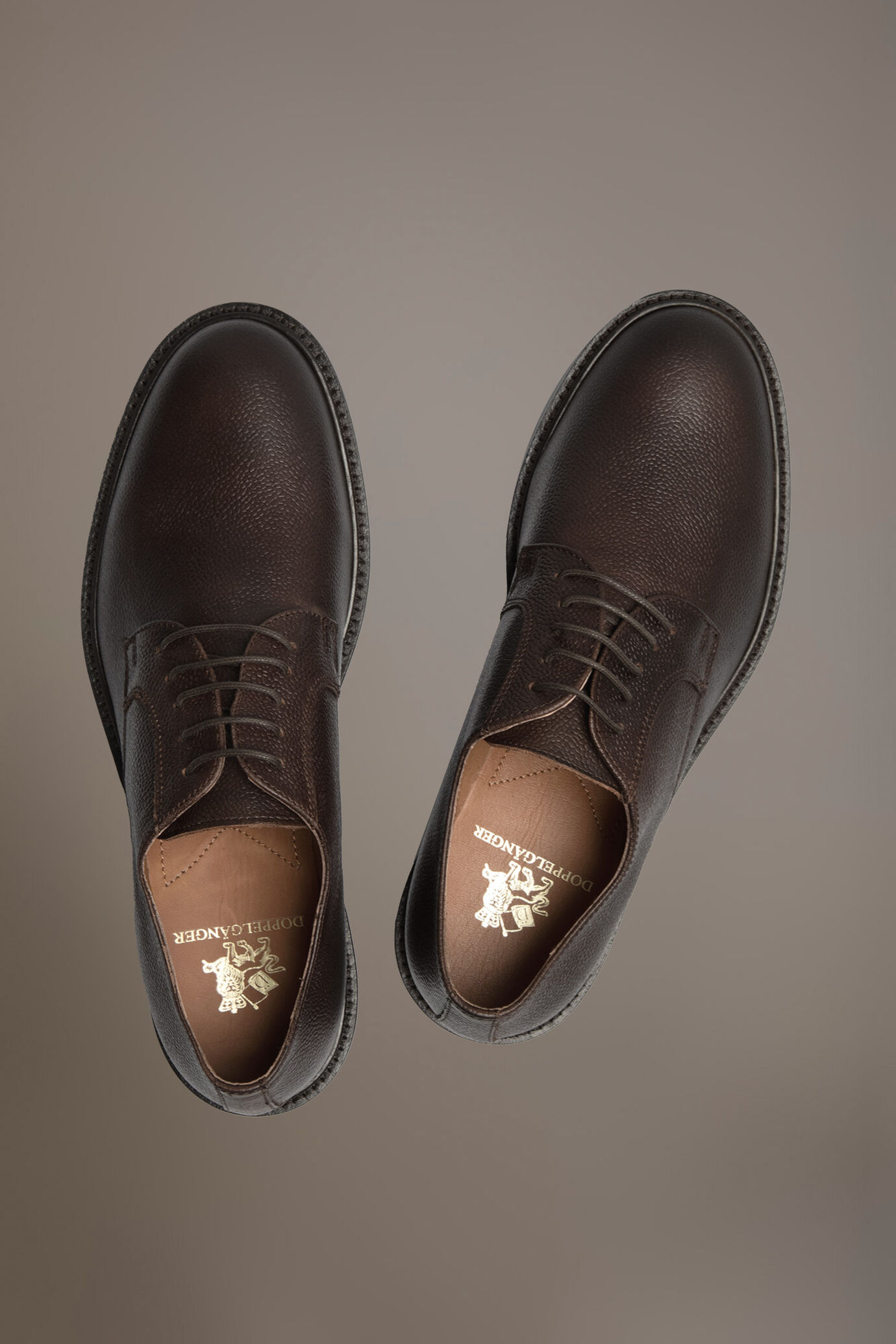 Derby shoes - drummed leather - 100% leather image number 3