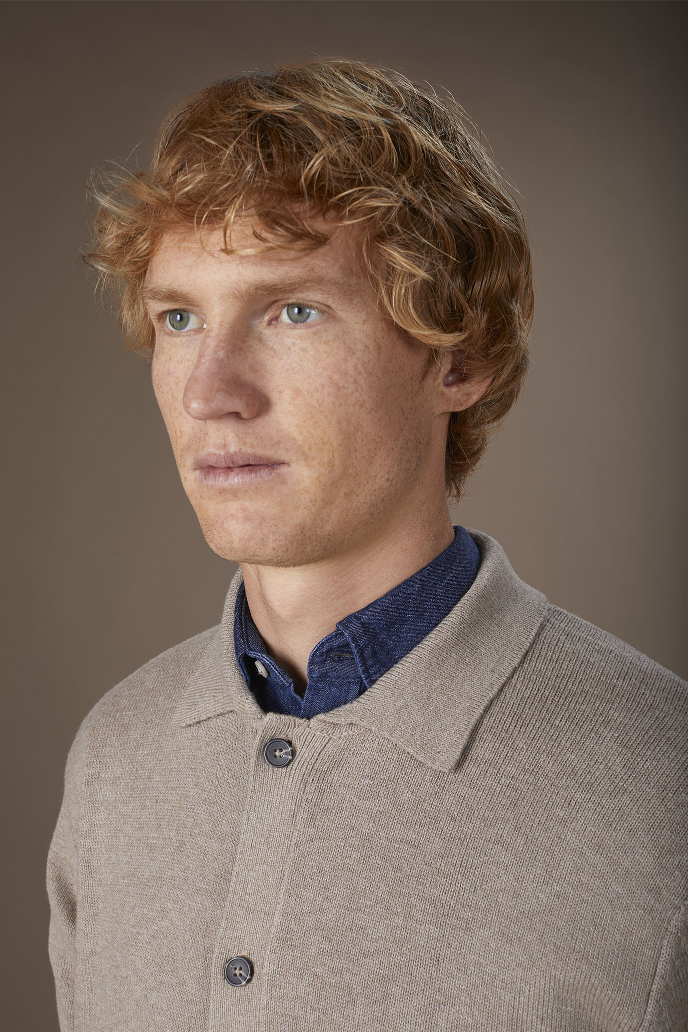 Herren-Poloshirt aus Wolle und Baumwolle in normaler Passform image number 2