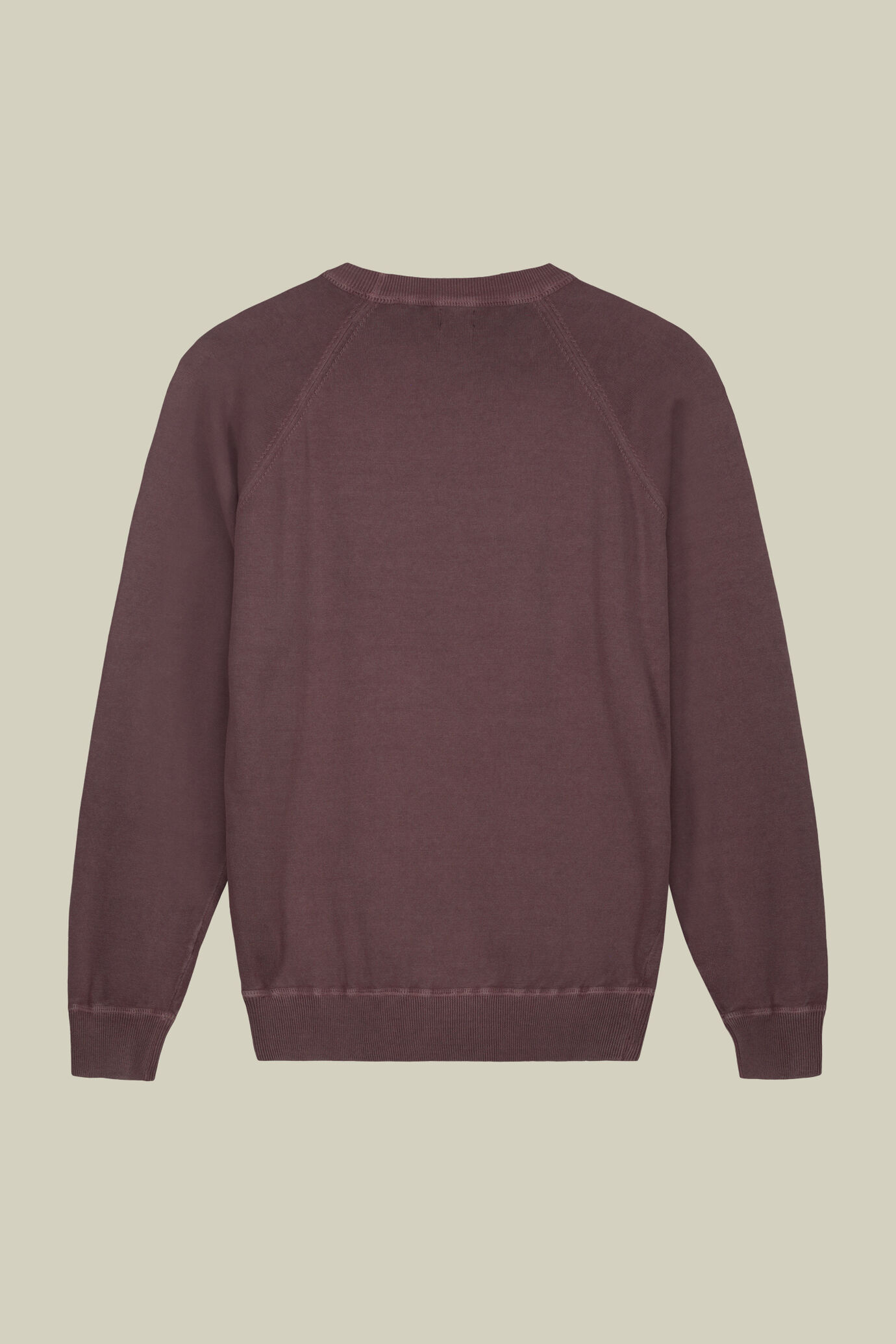 Men's crew neck 100% cotton sweater with raglan sleeves image number 5