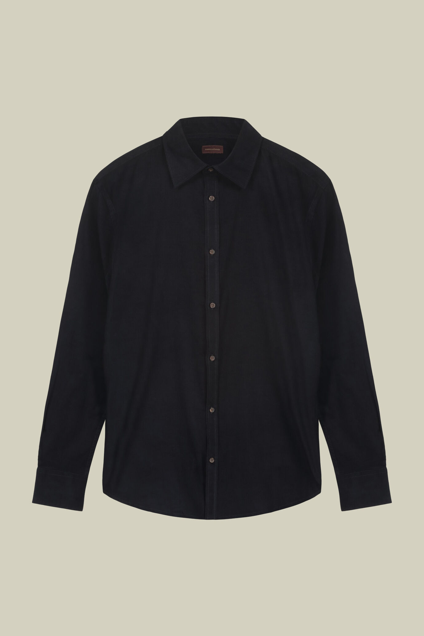 Camicia uomo casual 100% cotone tessuto velluto 1000 righe tinta unita image number 4