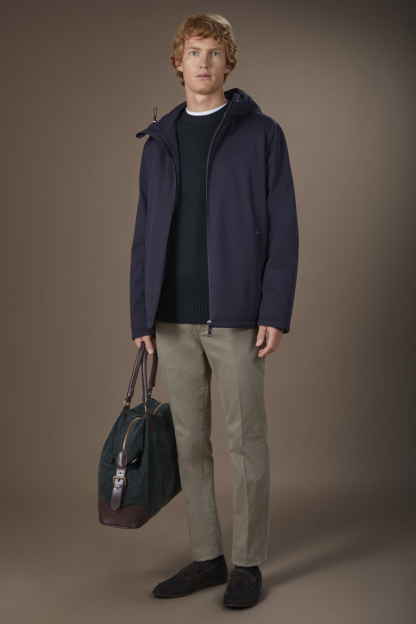 Veste technique pour homme matelassée avec fermeture éclair