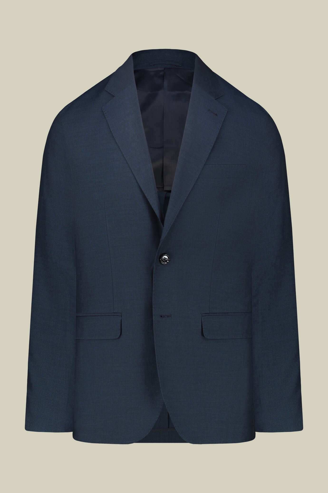 Men's single-breasted regular fit pheasant eye fabric suit image number 4