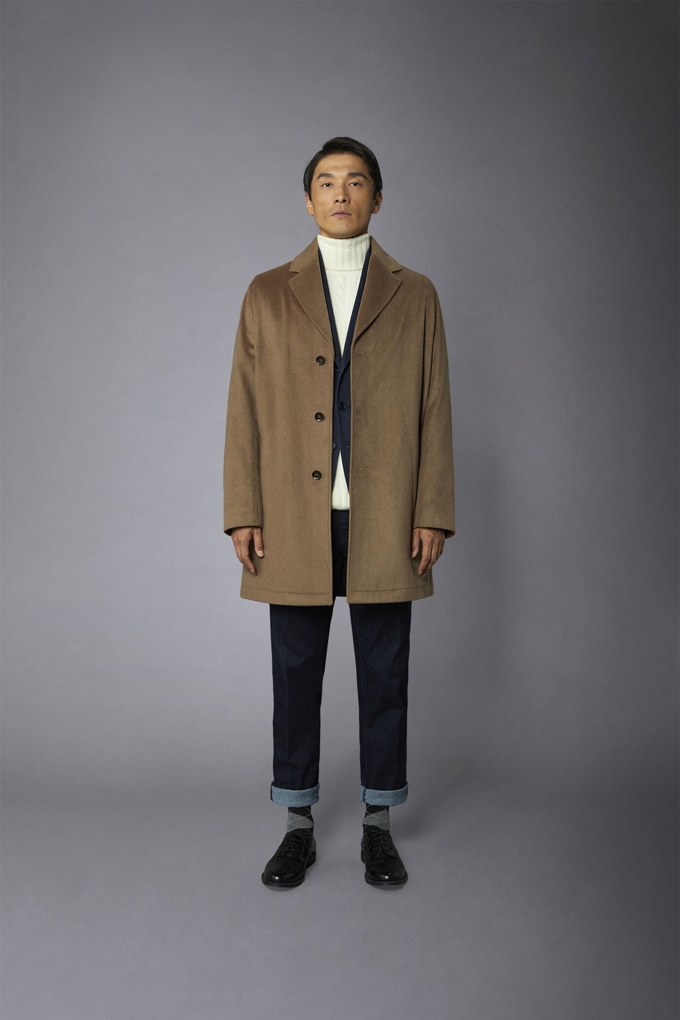 Cappotto classico uomo monopetto misto lana image number 2