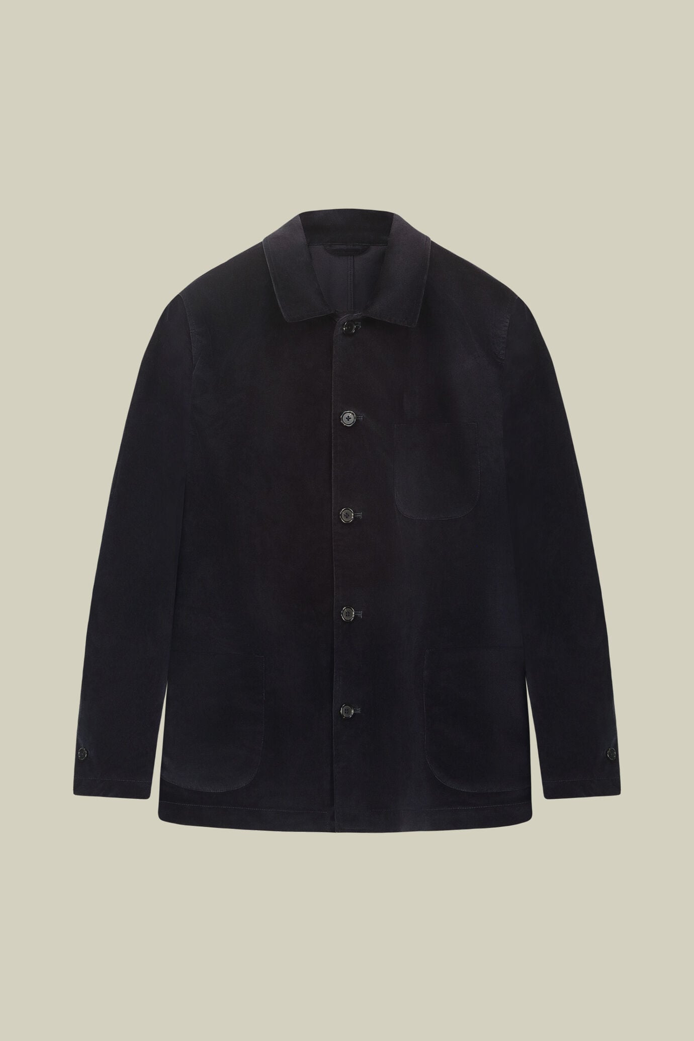 Shacket uomo sfoderata in velluto regular fit image number 4