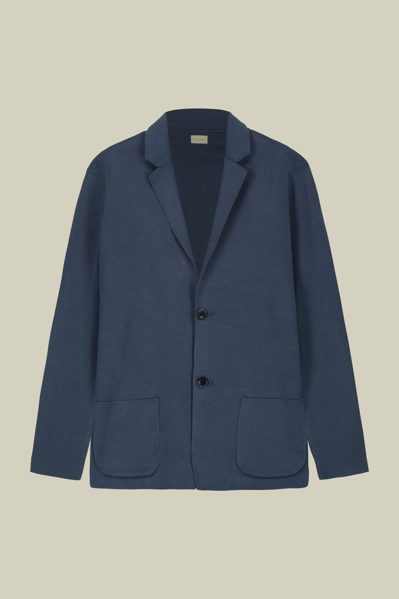 Men's cardigan with patch pockets, 100% cotton milano rib knit image number 4