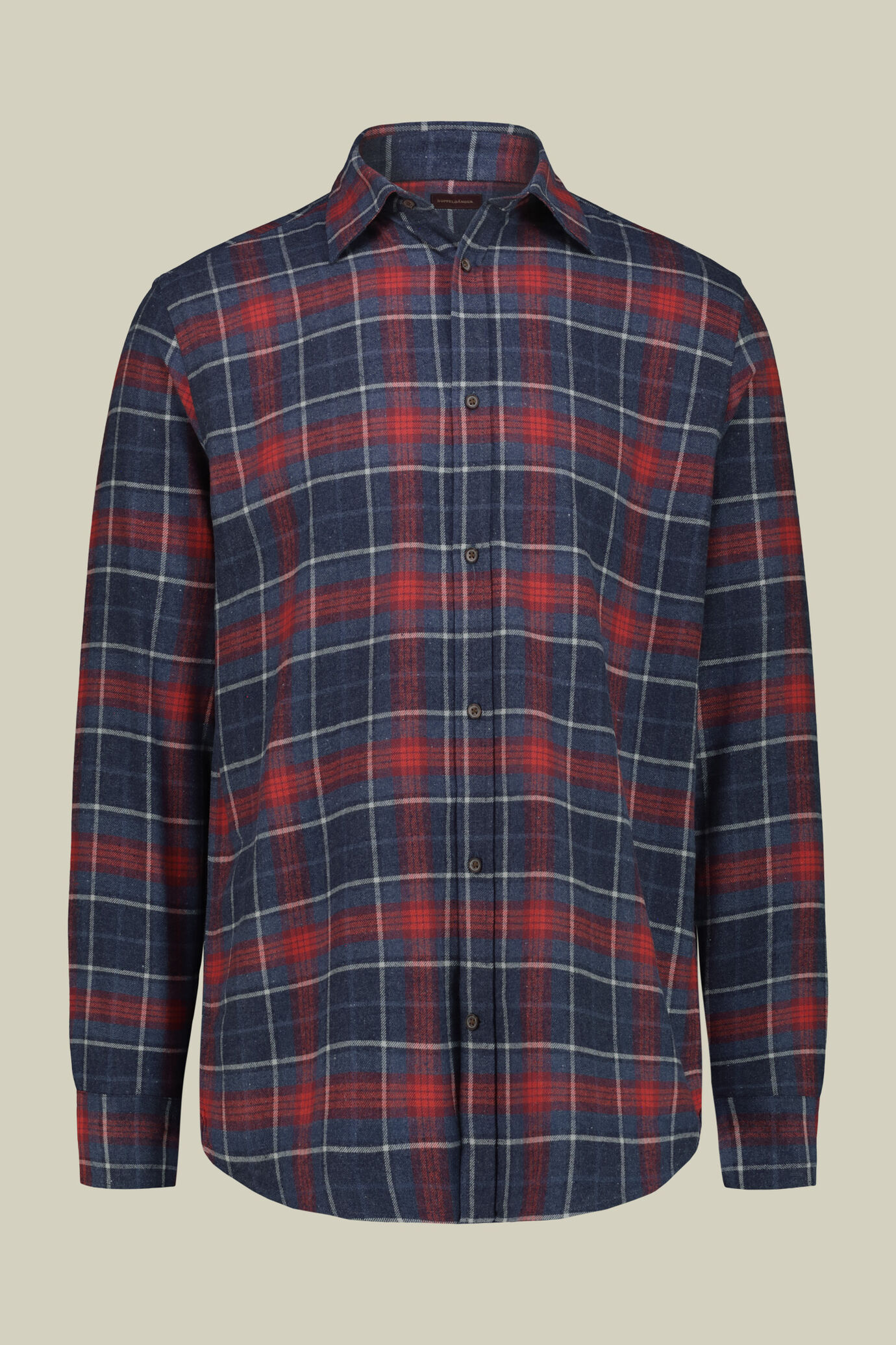 Cromoncent Camicia Uomo In Flanella A Quadri – Marrone Cachi – Morbida E Comoda Taglia L – Ideale Per Autunno