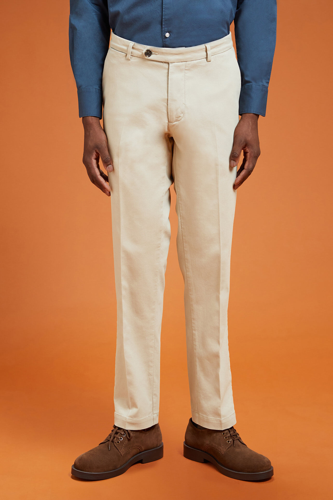 Pantalon classique pour homme avec construction en nid d'abeille, coupe classique image number 1