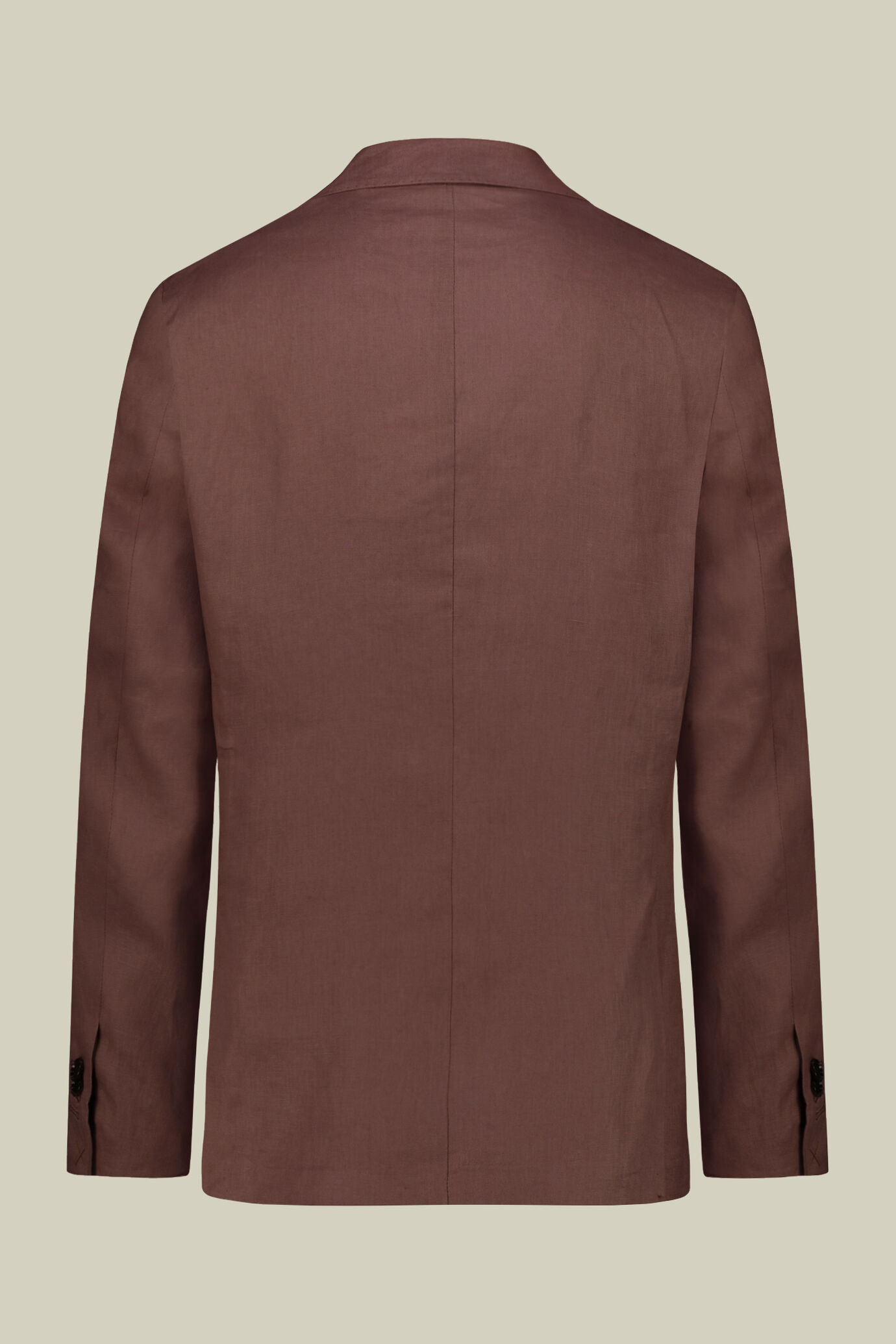 Single-breasted men's suit with flat front trousers, in 100% linen with a washed effect image number 5